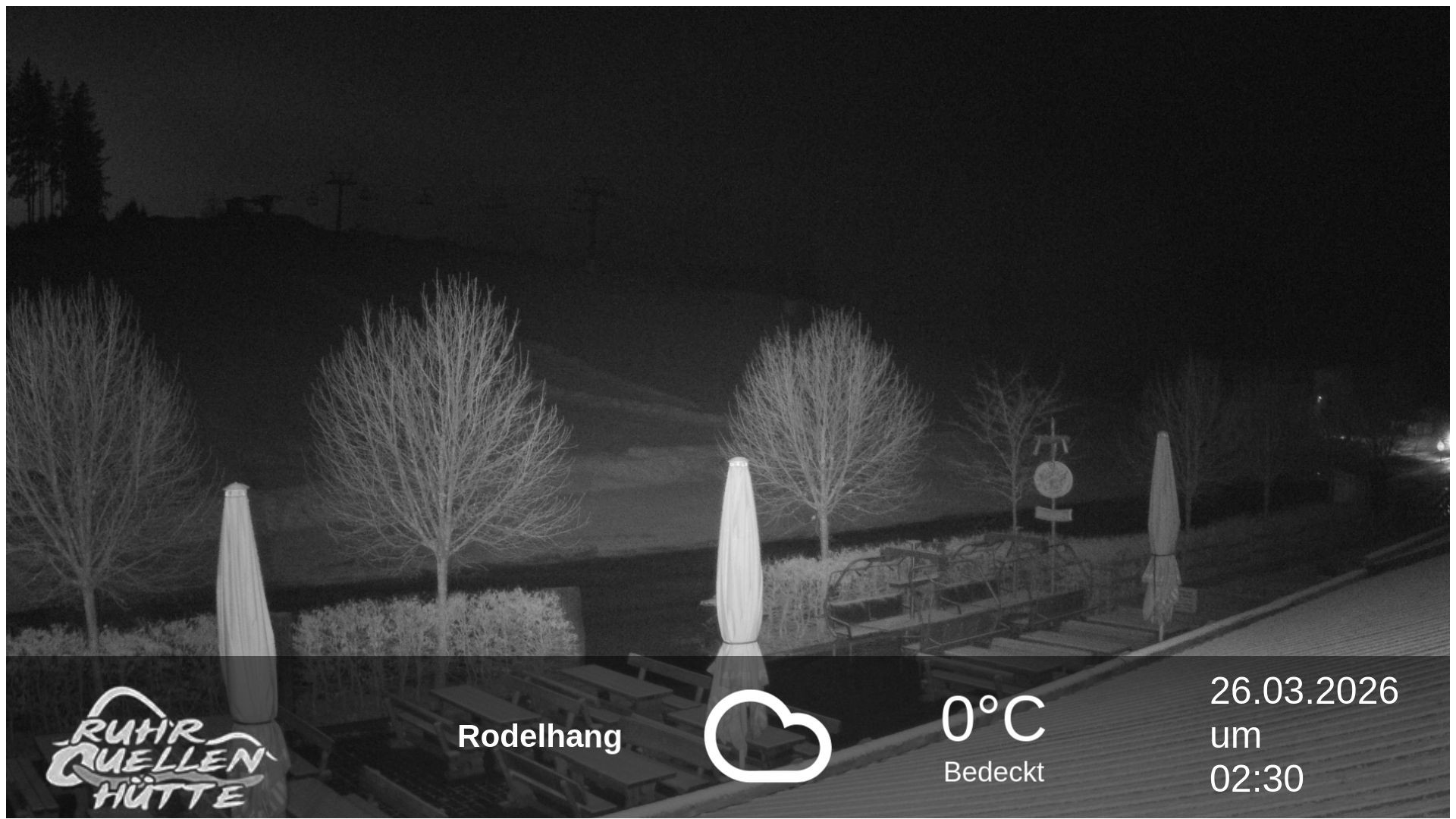 Archived image Webcam Ruhrquelle Winterberg Lower station