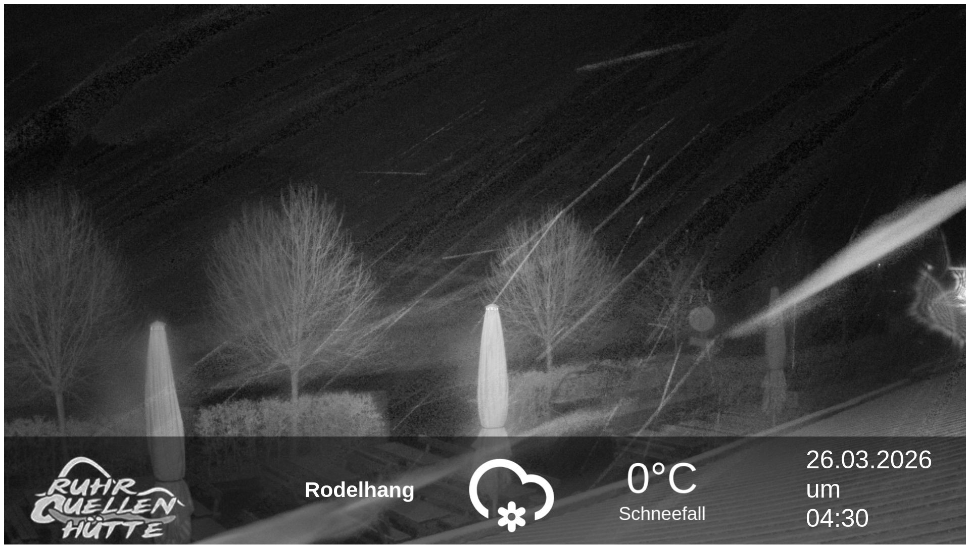 Archived image Webcam Ruhrquelle Winterberg Lower station