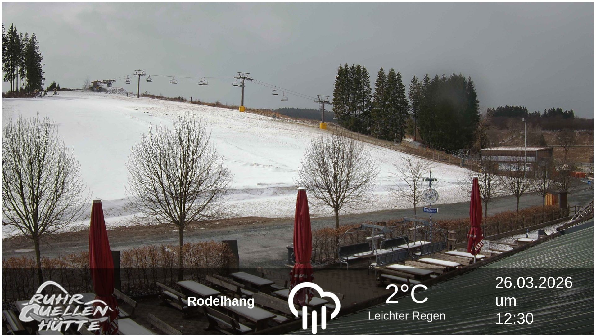 Archived image Webcam Ruhrquelle Winterberg Lower station