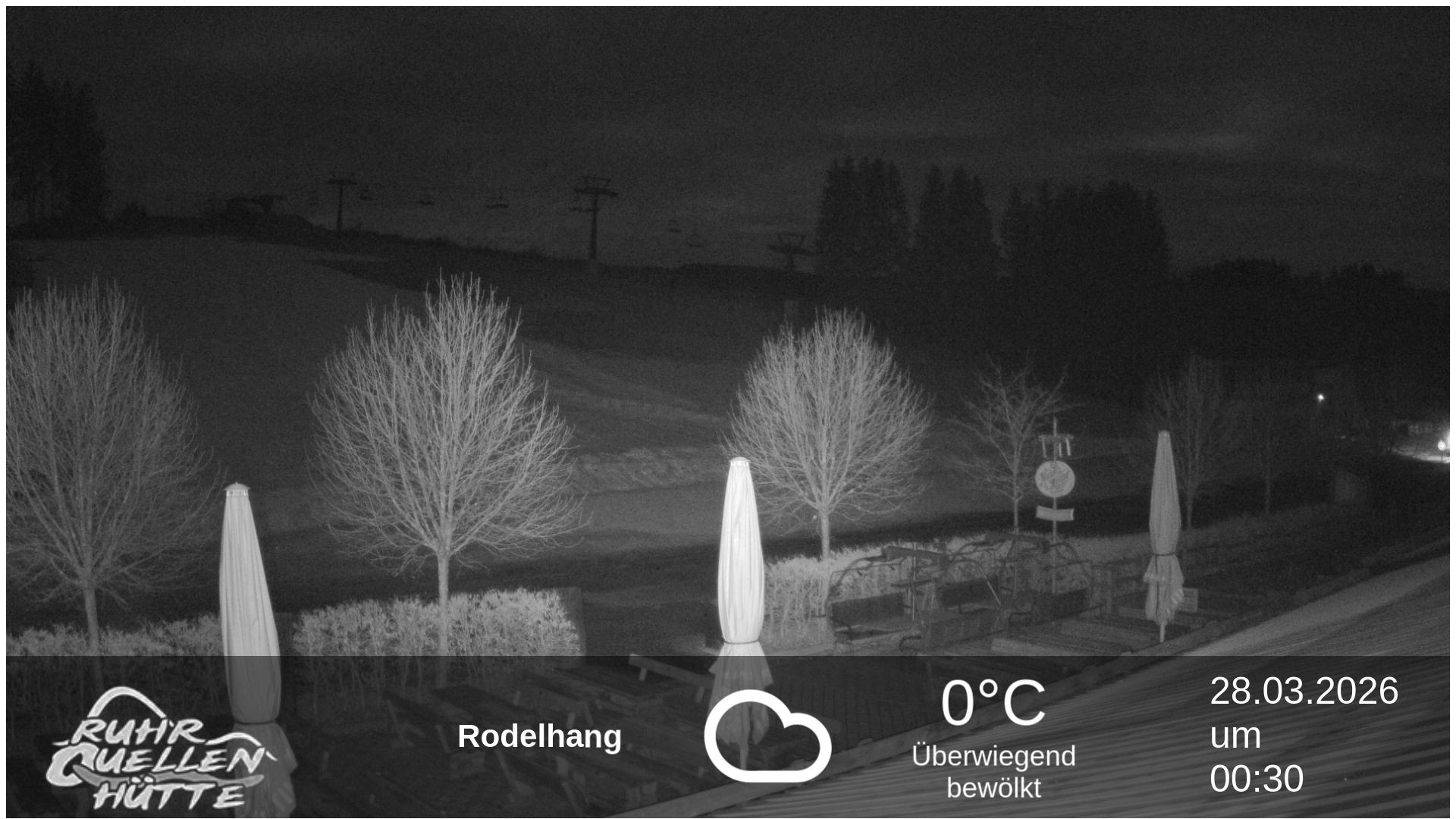 Archived image Webcam Ruhrquelle Winterberg Lower station