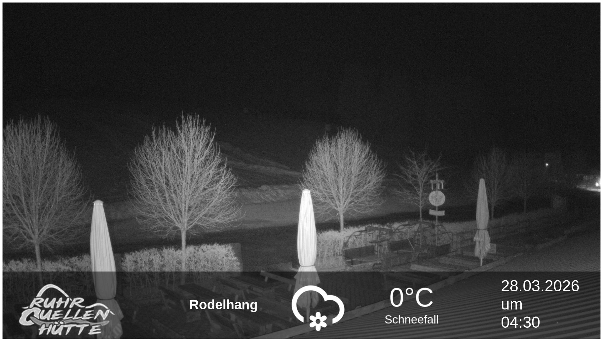 Archived image Webcam Ruhrquelle Winterberg Lower station