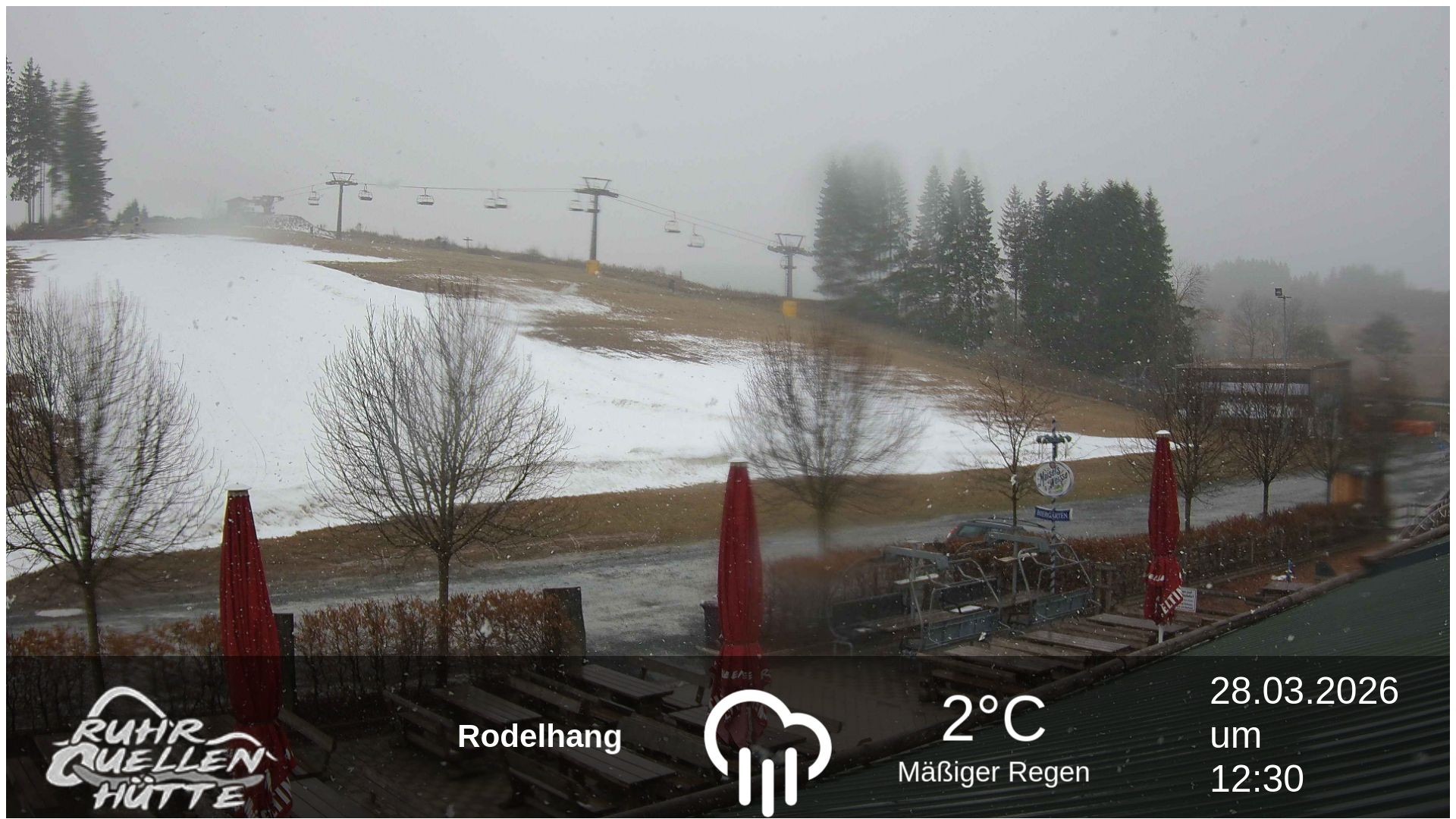 Archived image Webcam Ruhrquelle Winterberg Lower station