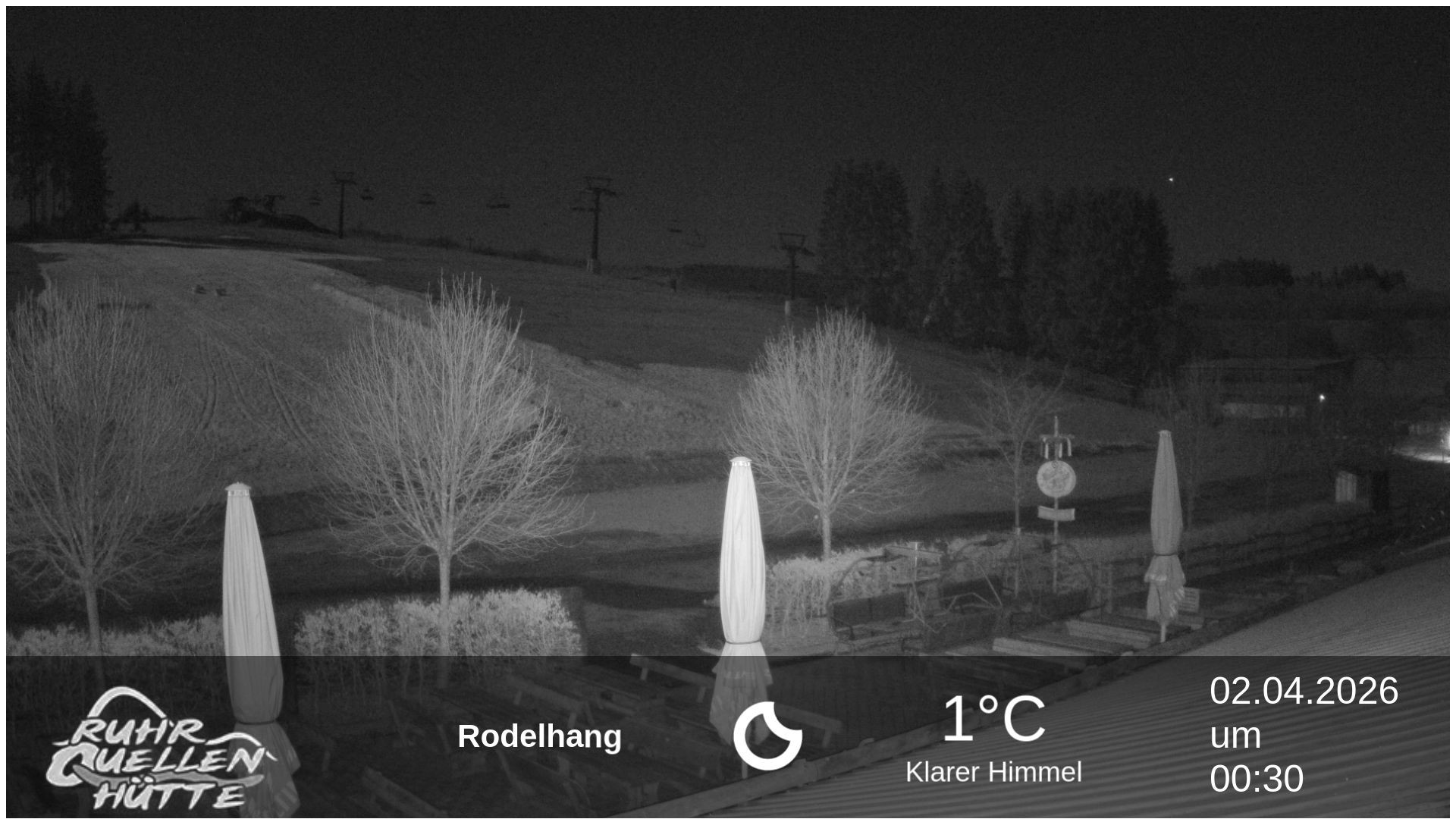 Archived image Webcam Ruhrquelle Winterberg Lower station