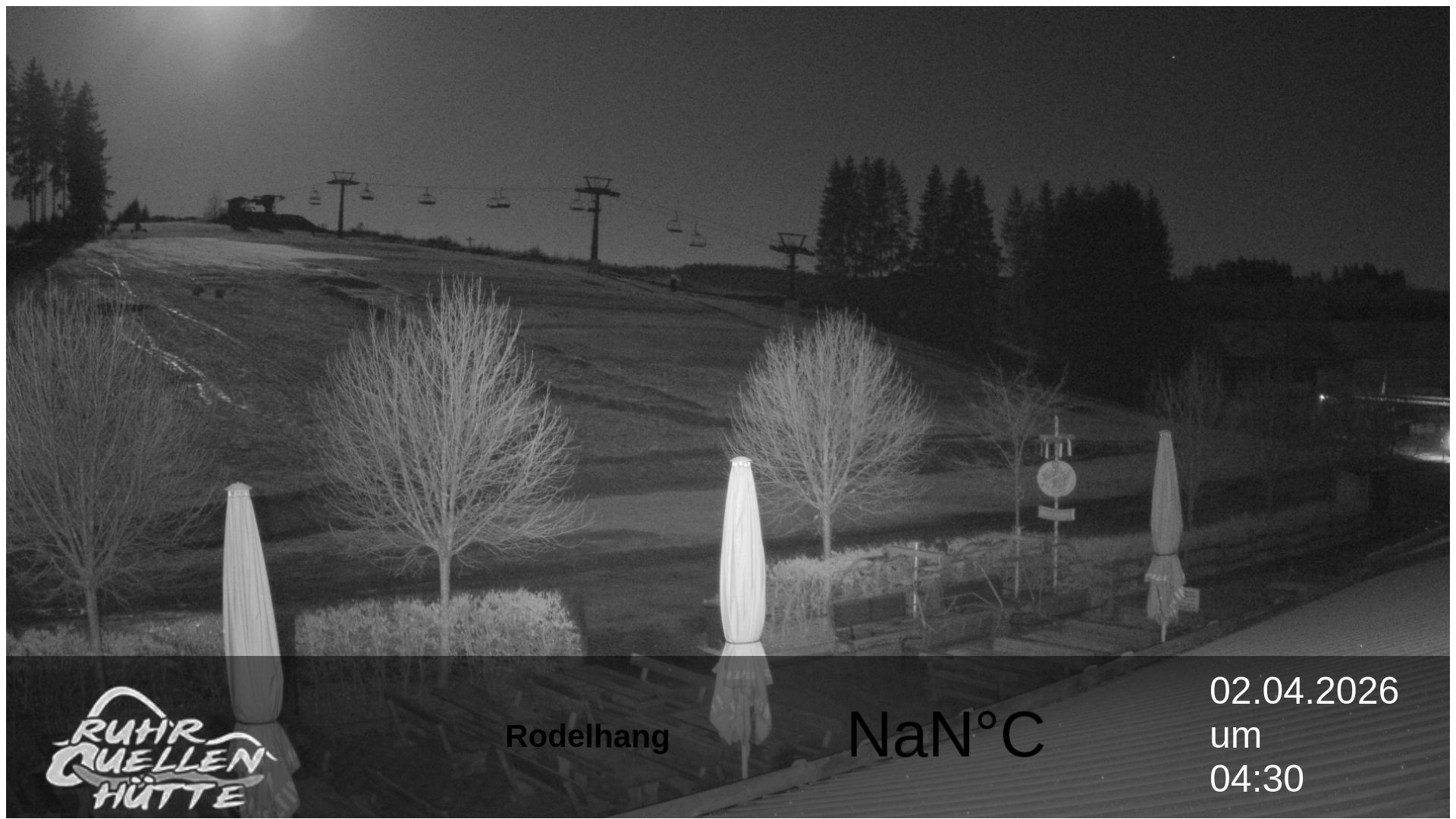 Archived image Webcam Ruhrquelle Winterberg Lower station