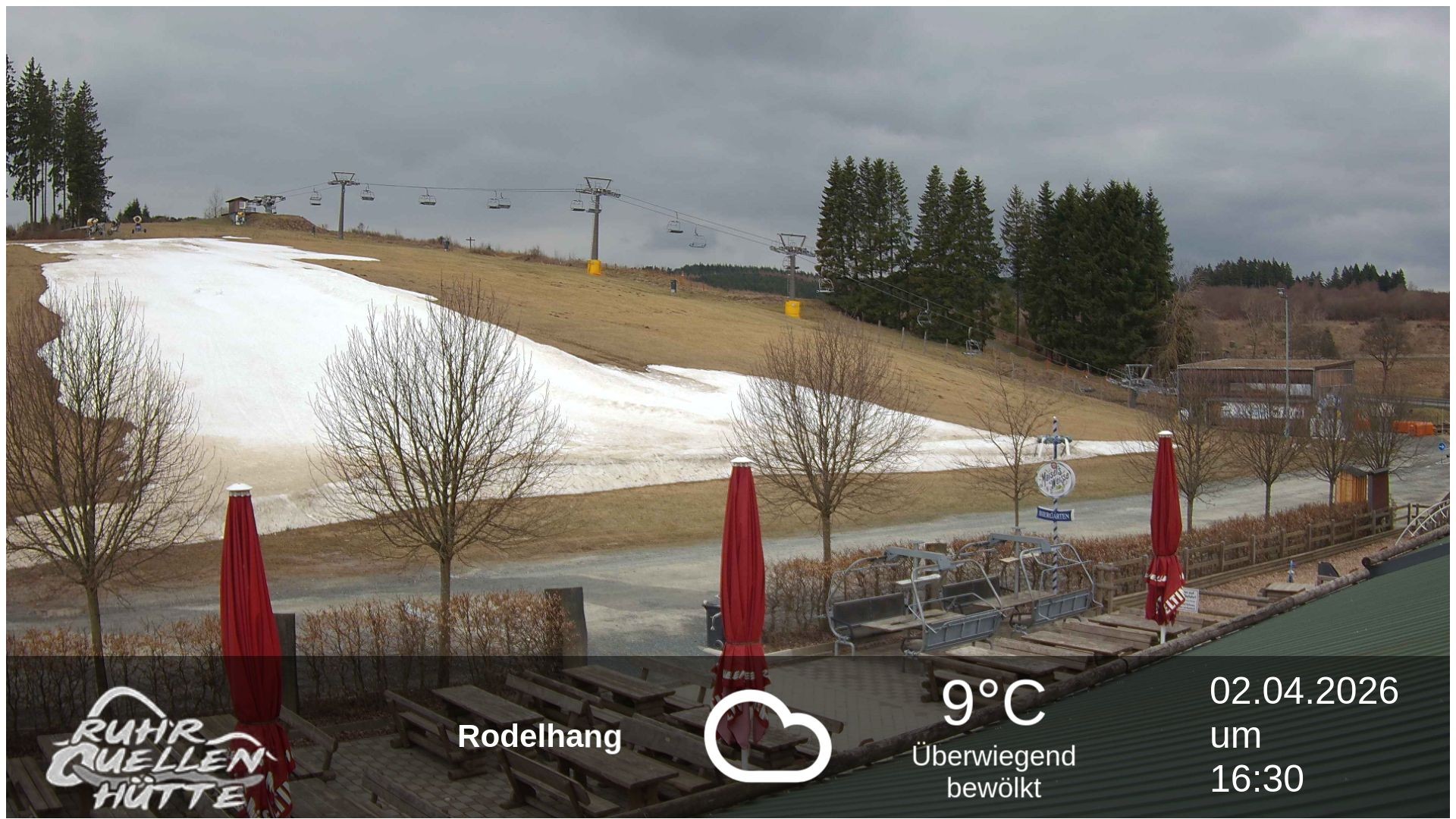 Archived image Webcam Ruhrquelle Winterberg Lower station