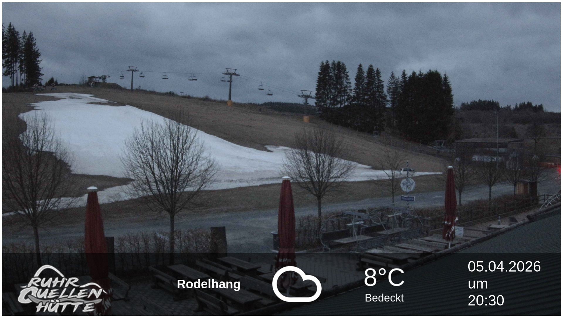 Archived image Webcam Ruhrquelle Winterberg Lower station
