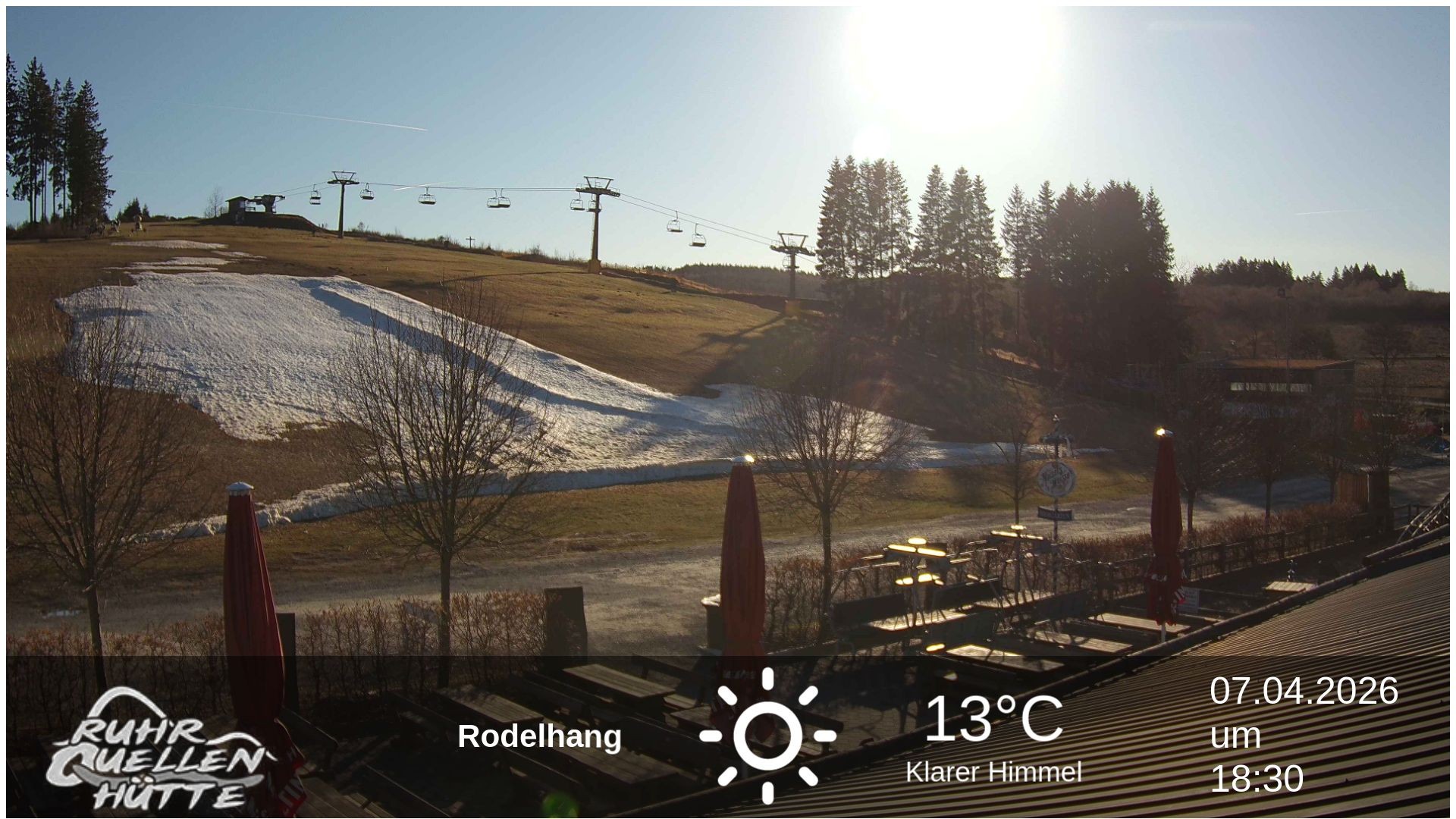 Archived image Webcam Ruhrquelle Winterberg Lower station