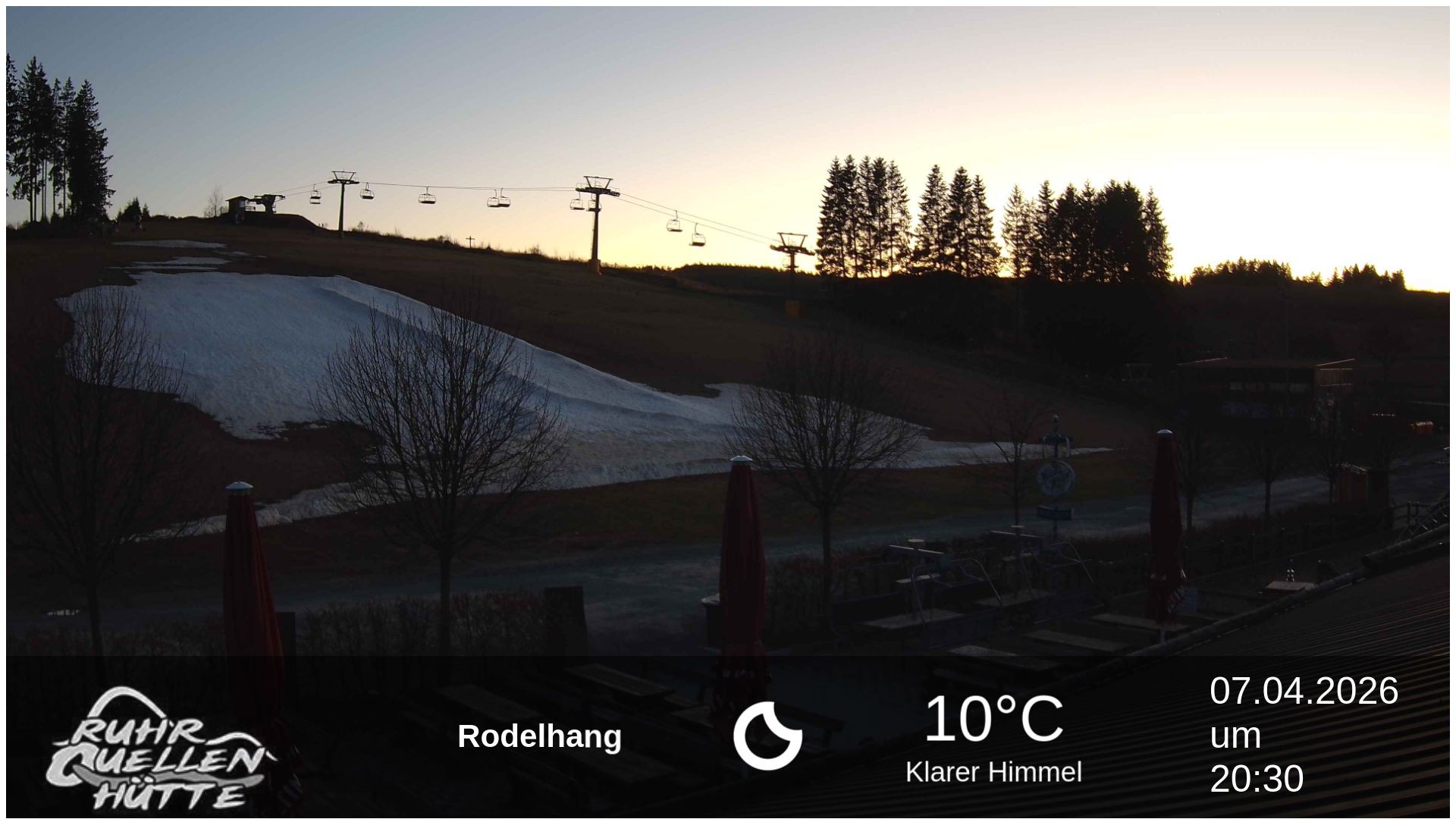 Archived image Webcam Ruhrquelle Winterberg Lower station