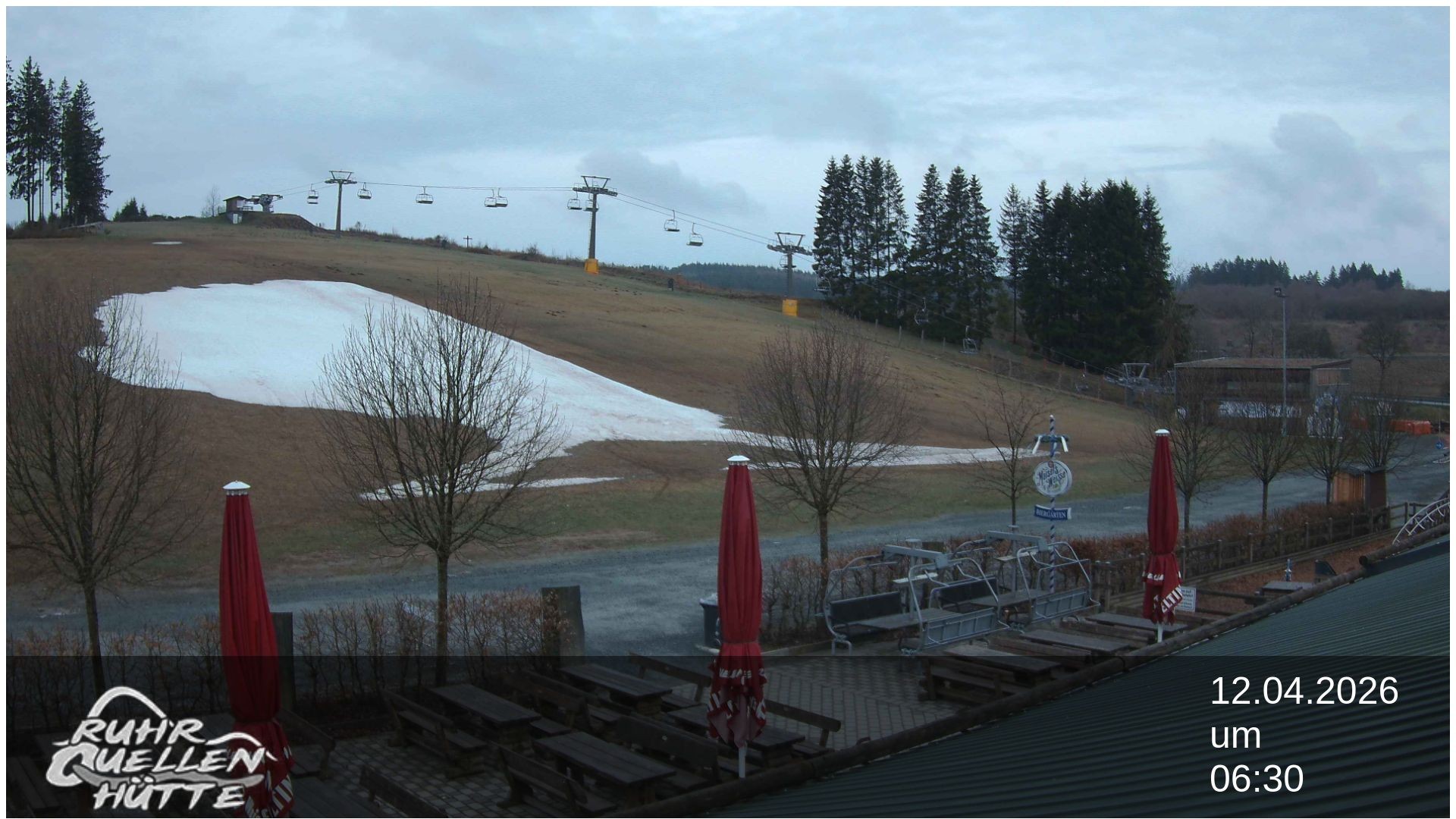 Archived image Webcam Ruhrquelle Winterberg Lower station