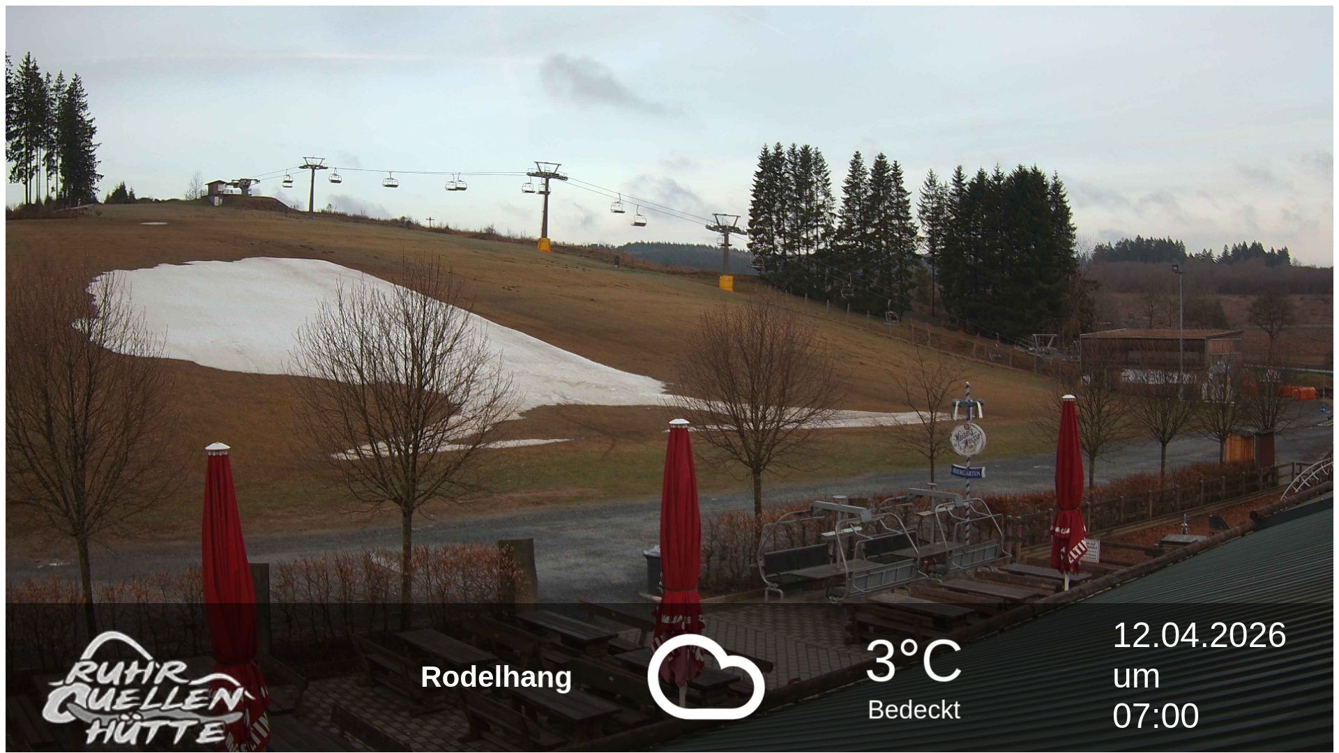 Archived image Webcam Ruhrquelle Winterberg Lower station