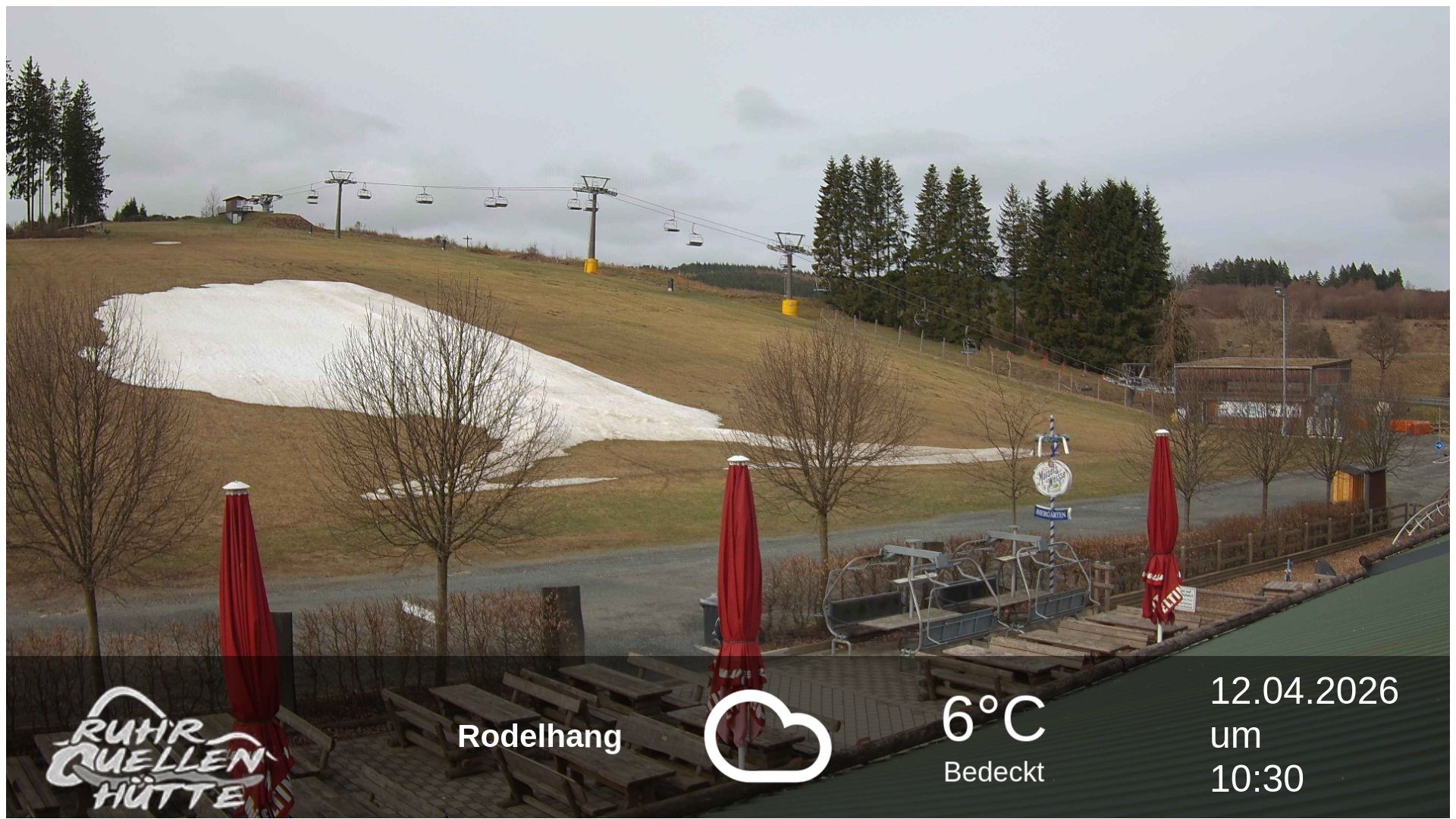 Archived image Webcam Ruhrquelle Winterberg Lower station