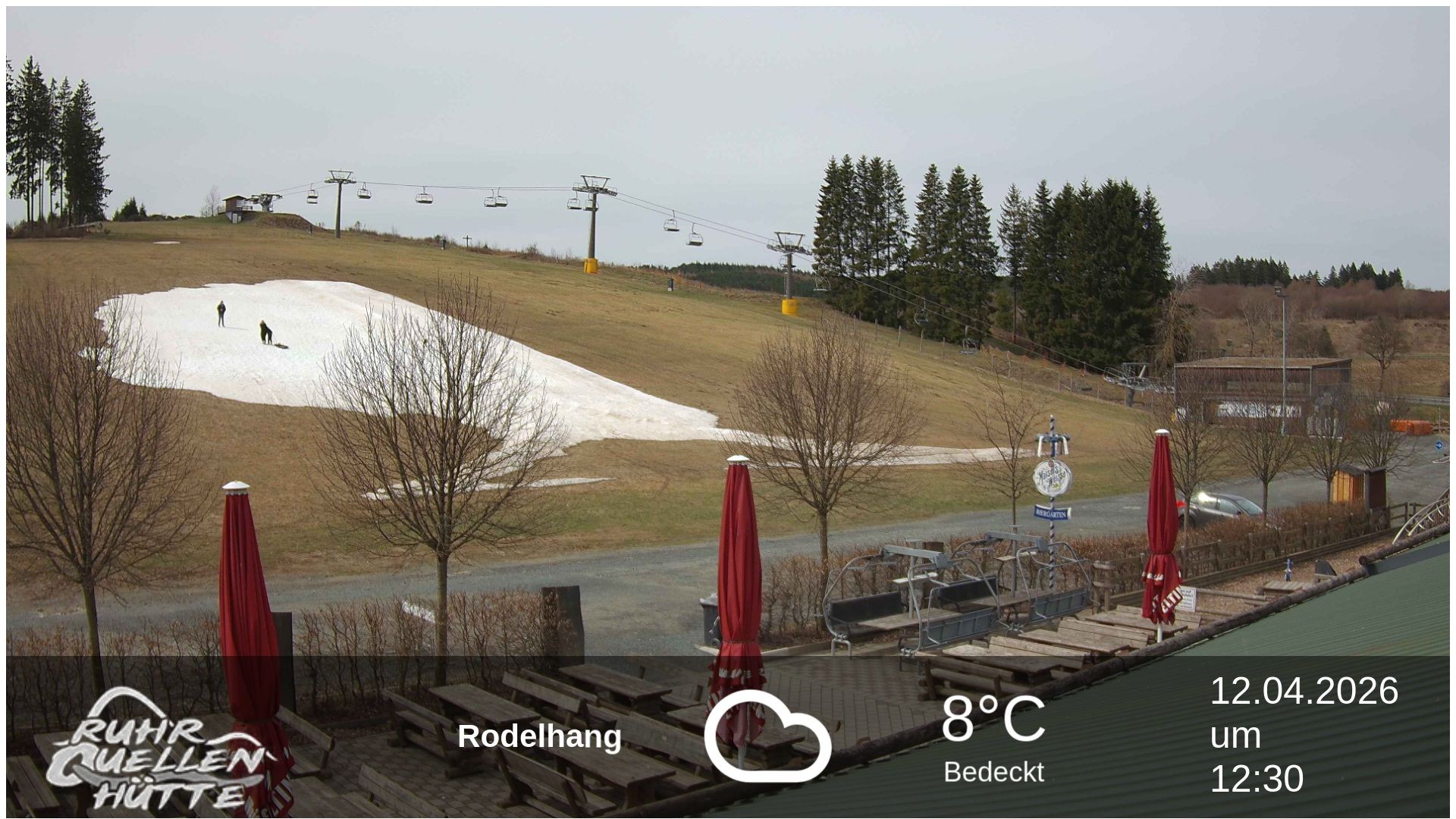 Archived image Webcam Ruhrquelle Winterberg Lower station
