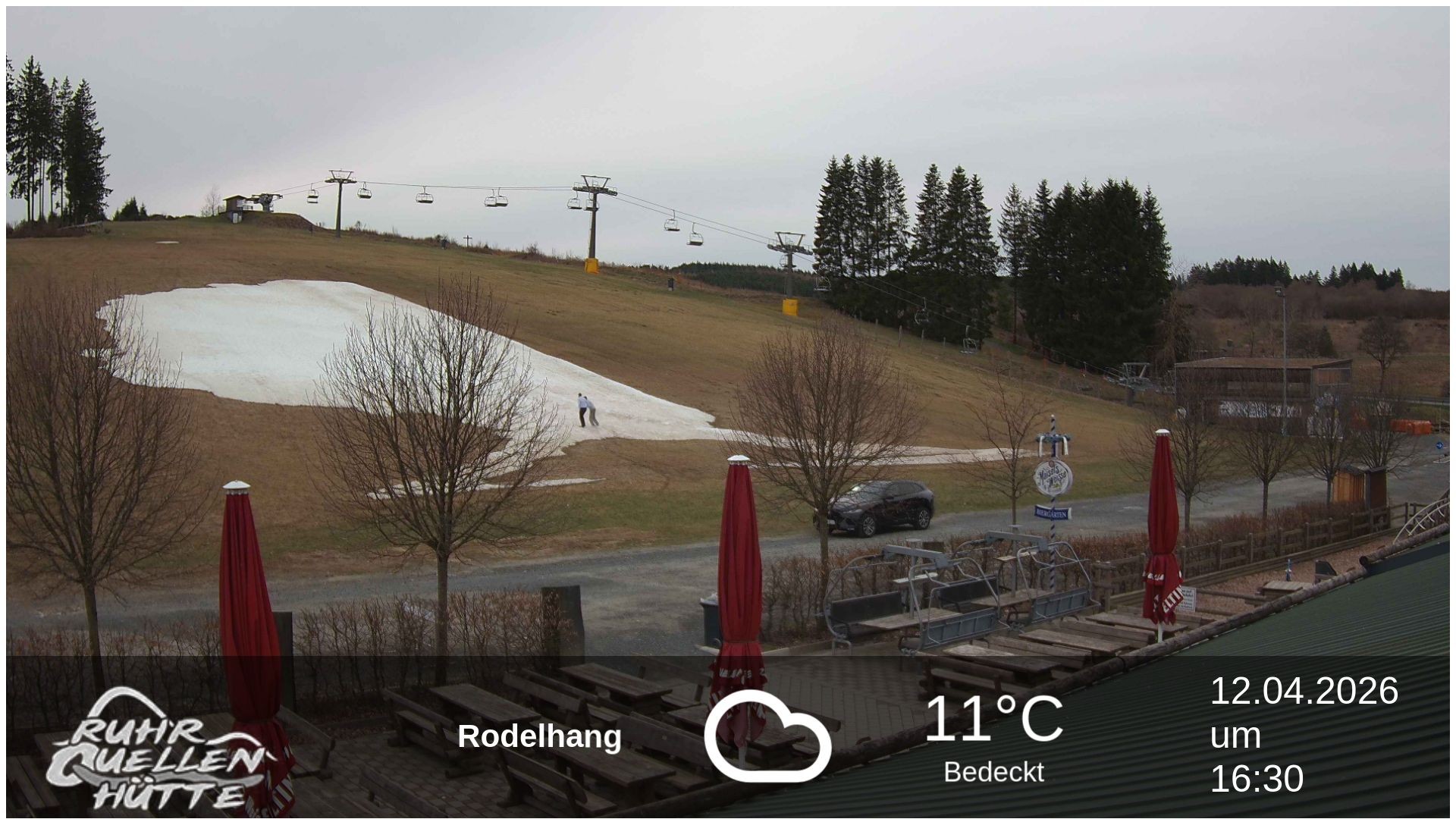 Archived image Webcam Ruhrquelle Winterberg Lower station