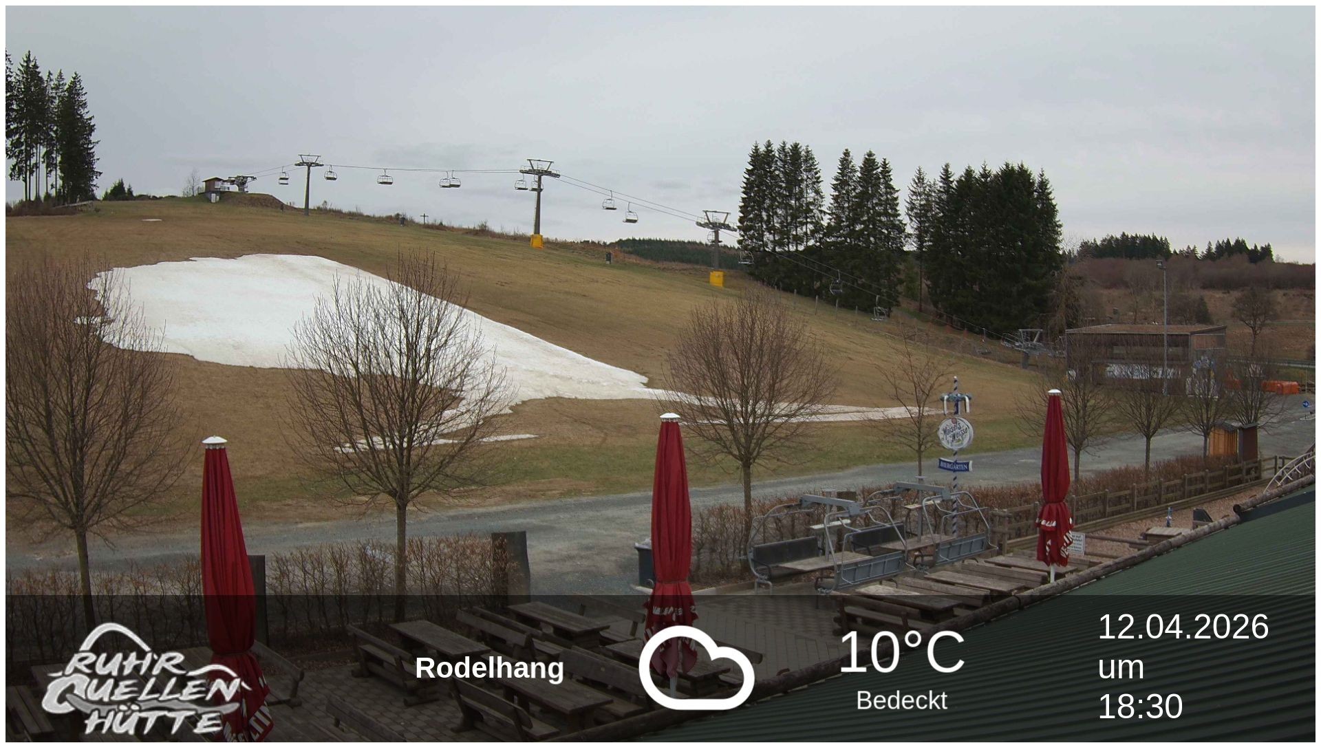 Archived image Webcam Ruhrquelle Winterberg Lower station