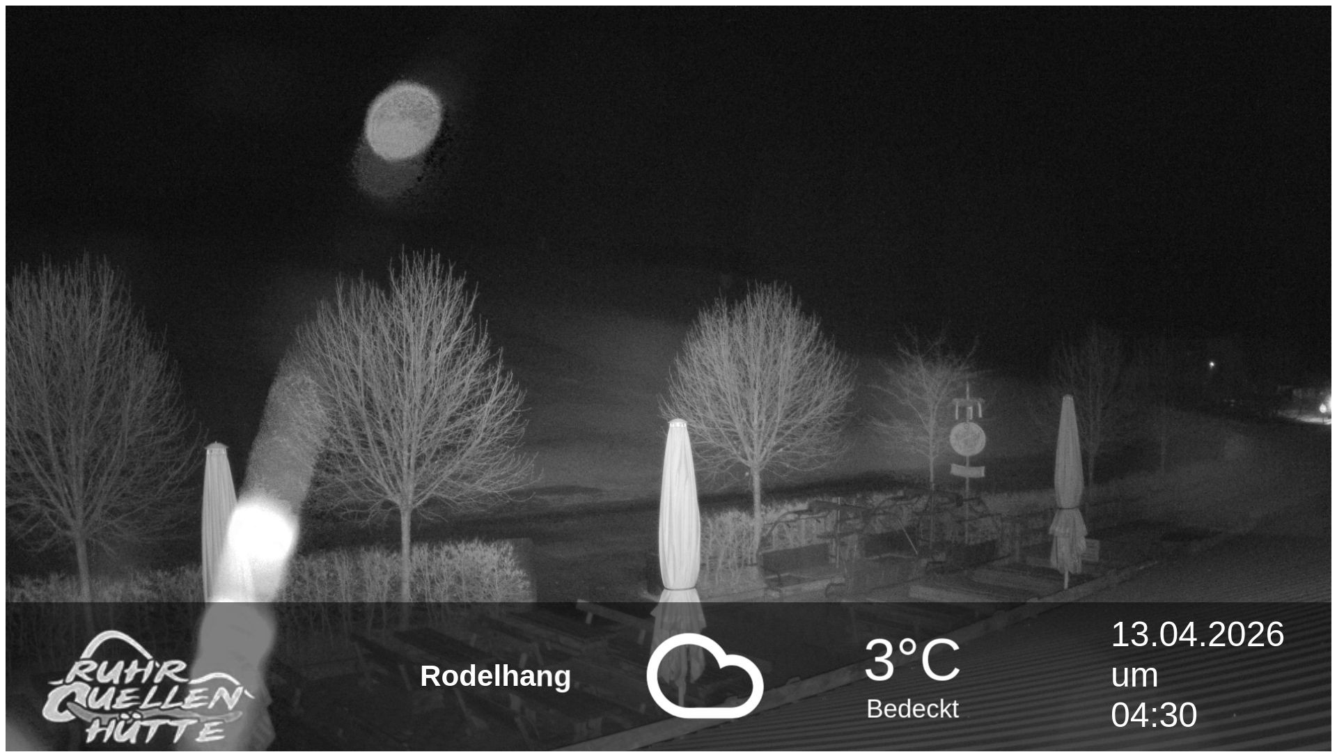 Archived image Webcam Ruhrquelle Winterberg Lower station