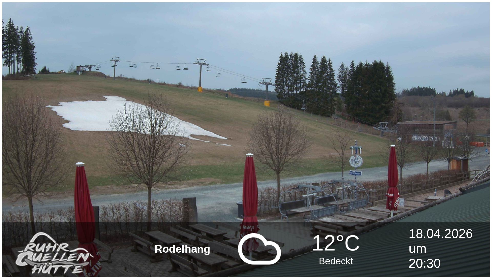 Archived image Webcam Ruhrquelle Winterberg Lower station
