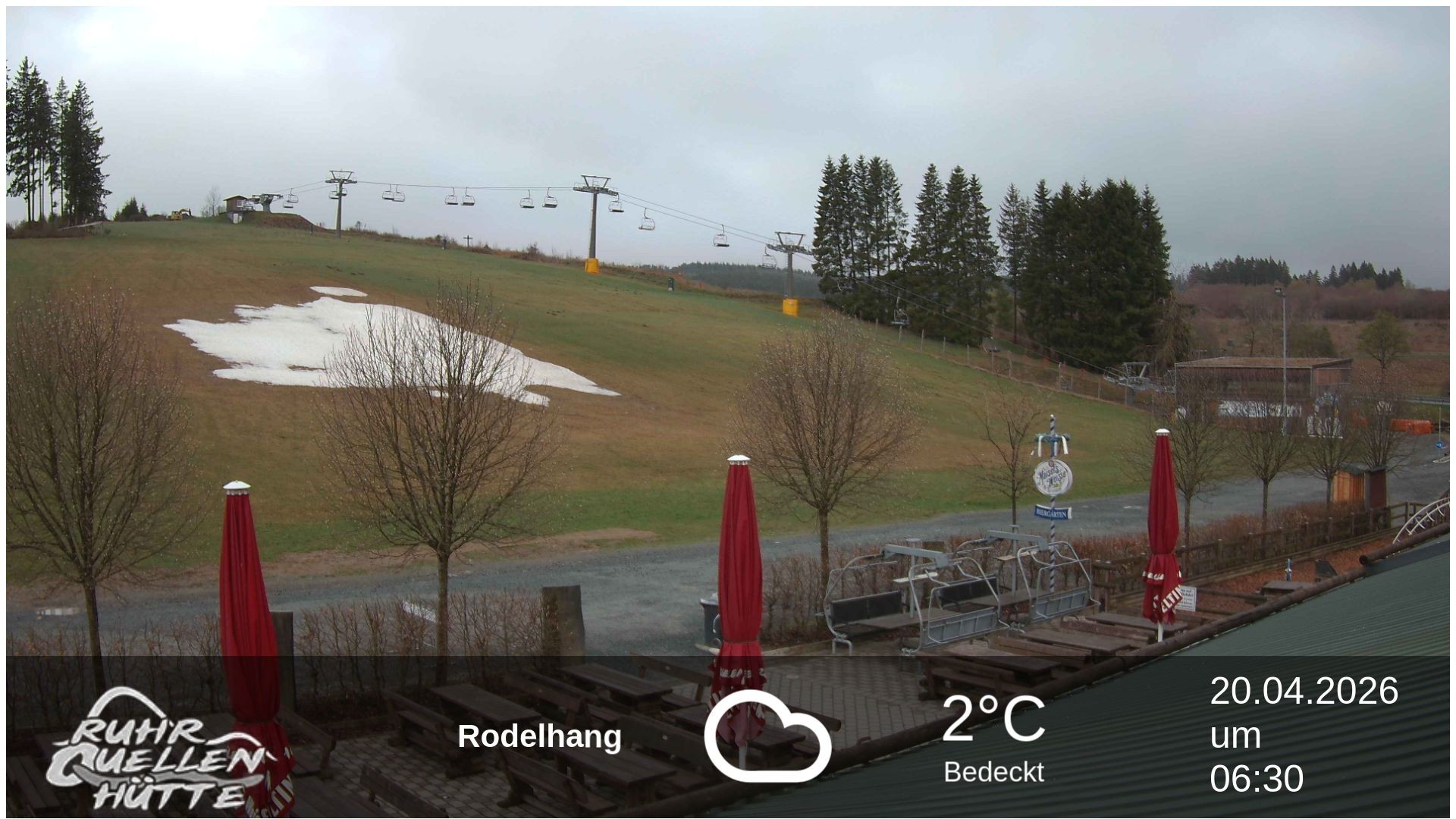 Archived image Webcam Ruhrquelle Winterberg Lower station
