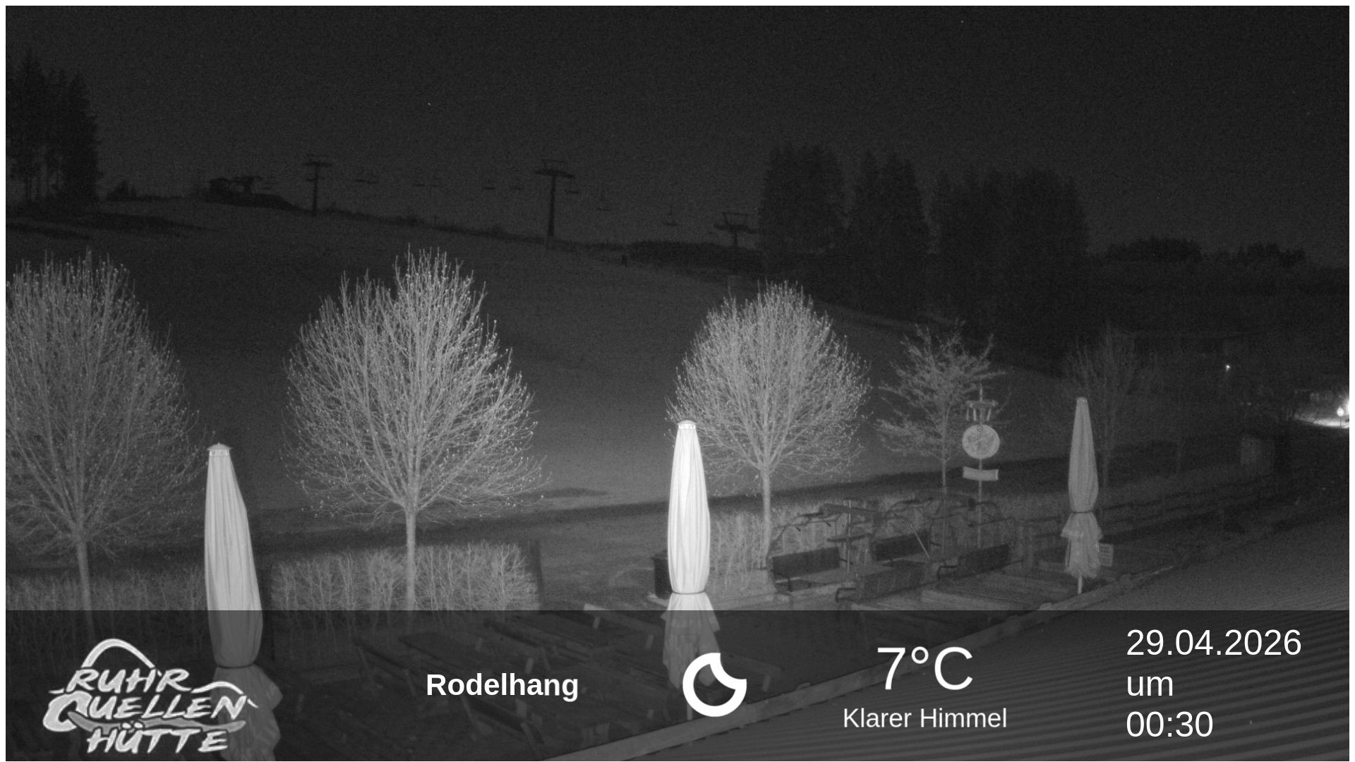 Archived image Webcam Ruhrquelle Winterberg Lower station