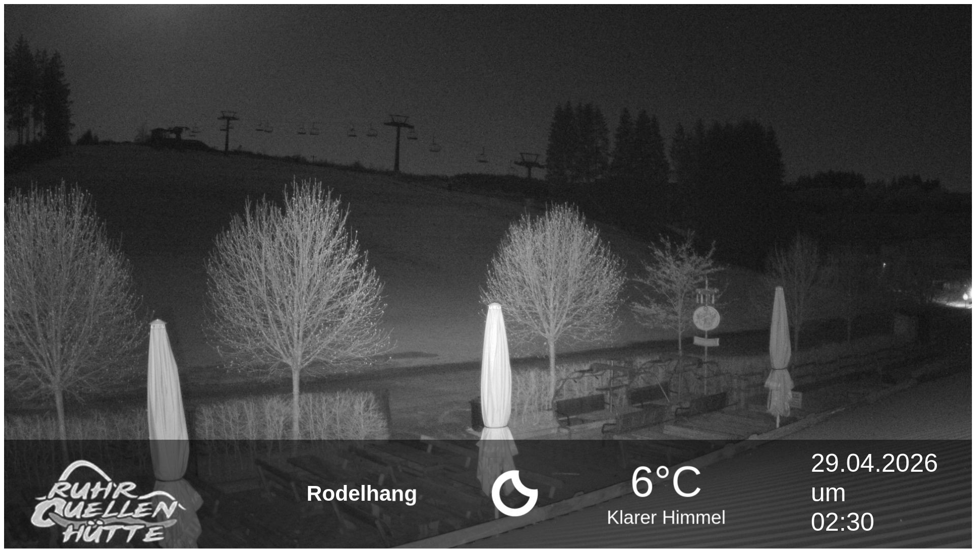 Archived image Webcam Ruhrquelle Winterberg Lower station