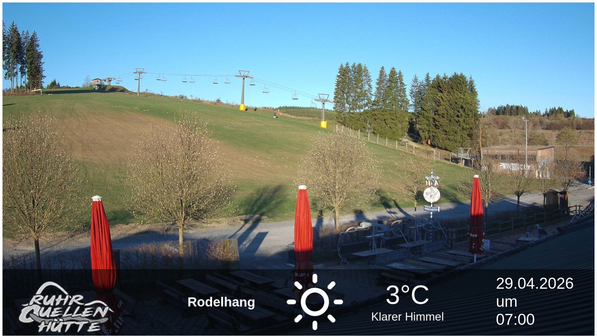 Archived image Webcam Ruhrquelle Winterberg Lower station