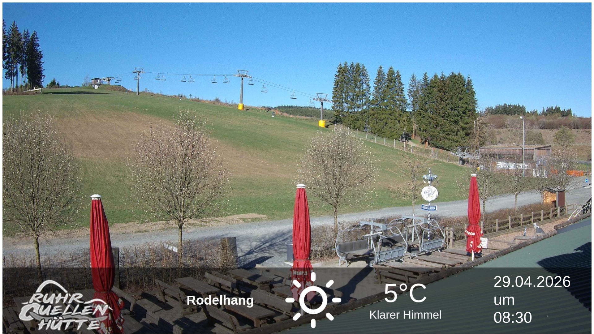 Archived image Webcam Ruhrquelle Winterberg Lower station