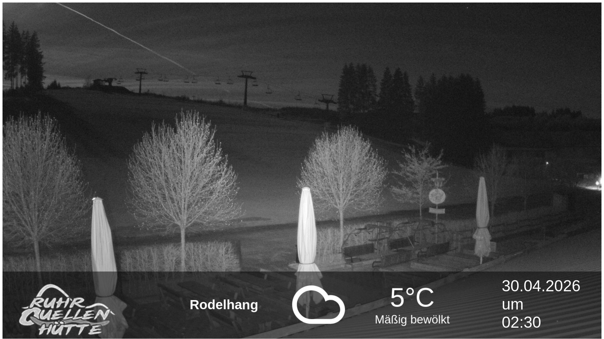 Archived image Webcam Ruhrquelle Winterberg Lower station
