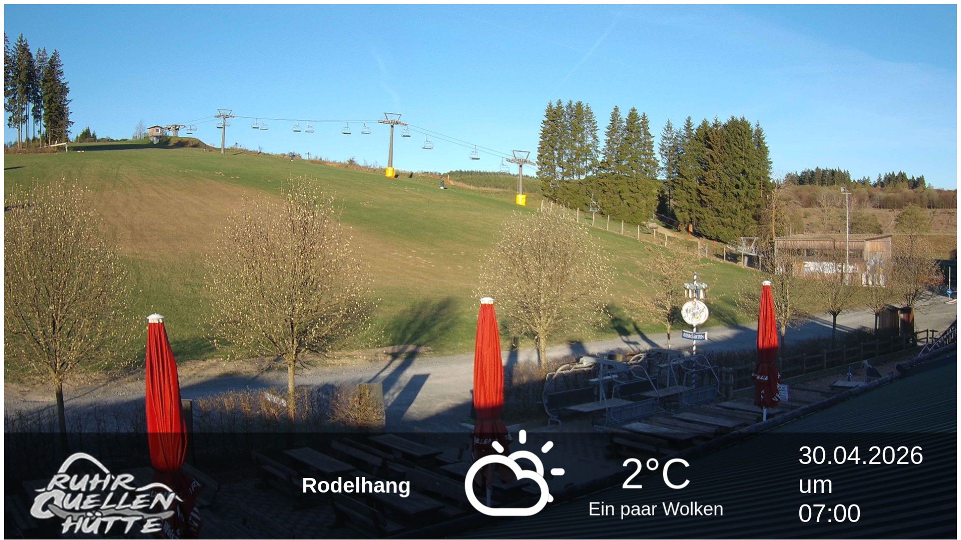 Archived image Webcam Ruhrquelle Winterberg Lower station