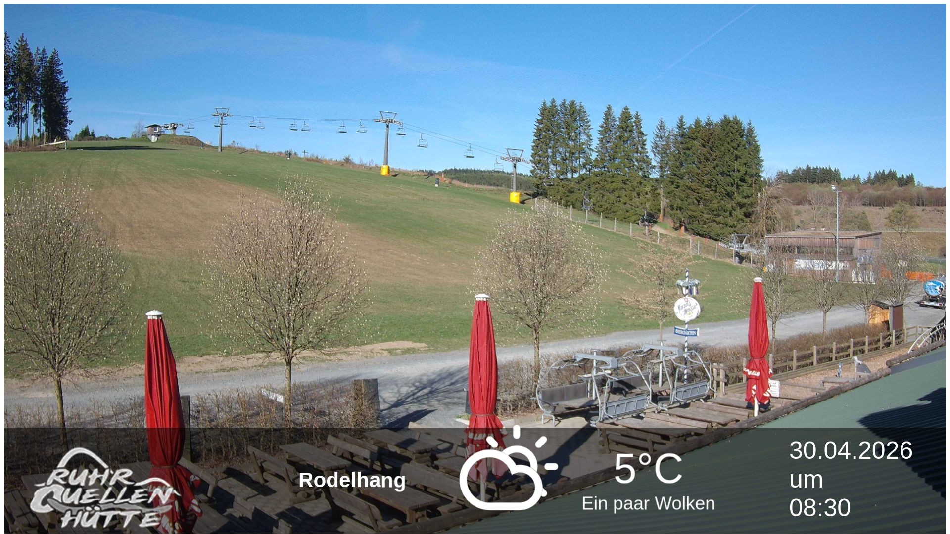 Archived image Webcam Ruhrquelle Winterberg Lower station