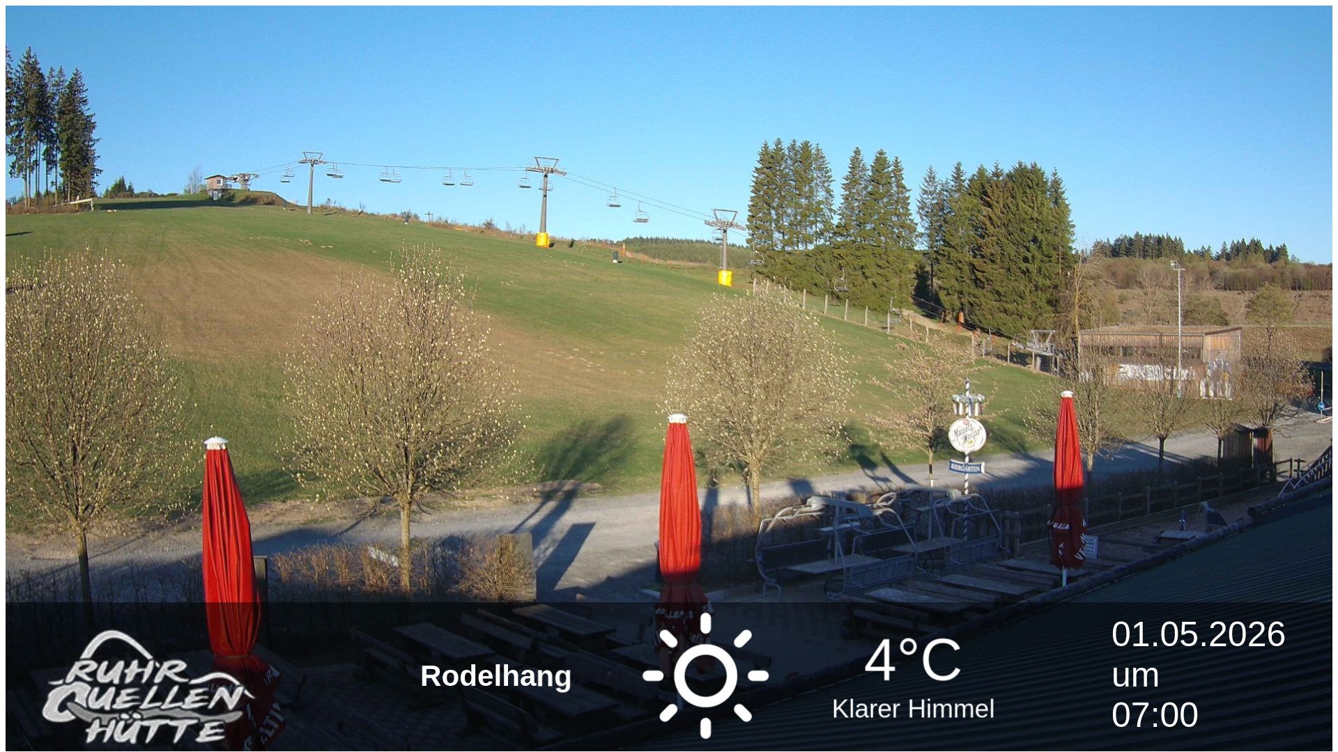 Archived image Webcam Ruhrquelle Winterberg Lower station
