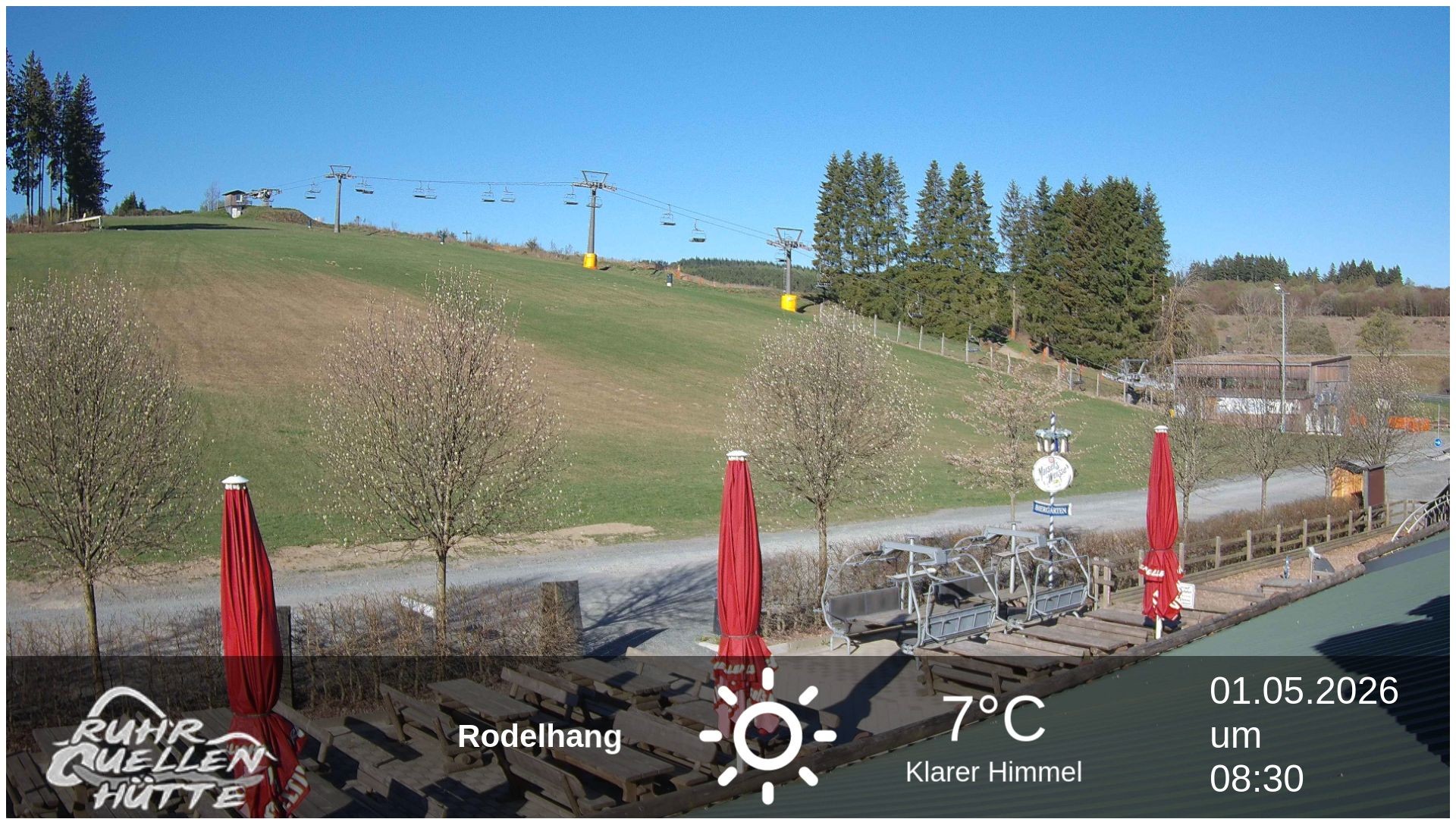 Archived image Webcam Ruhrquelle Winterberg Lower station