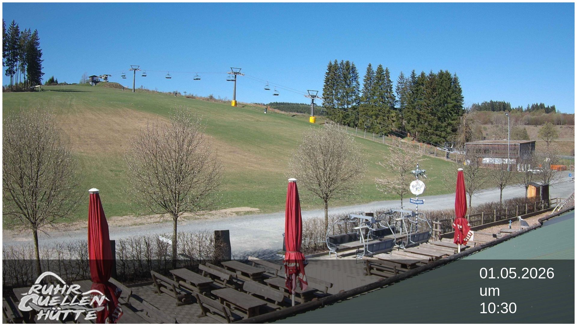 Archived image Webcam Ruhrquelle Winterberg Lower station