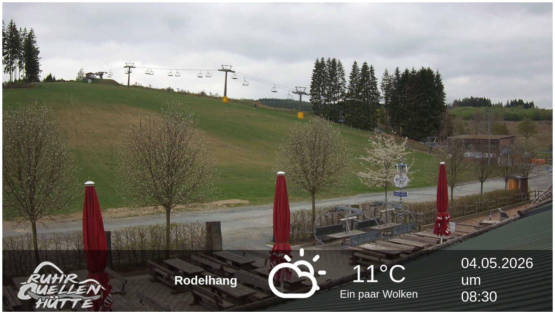Archived image Webcam Ruhrquelle Winterberg Lower station