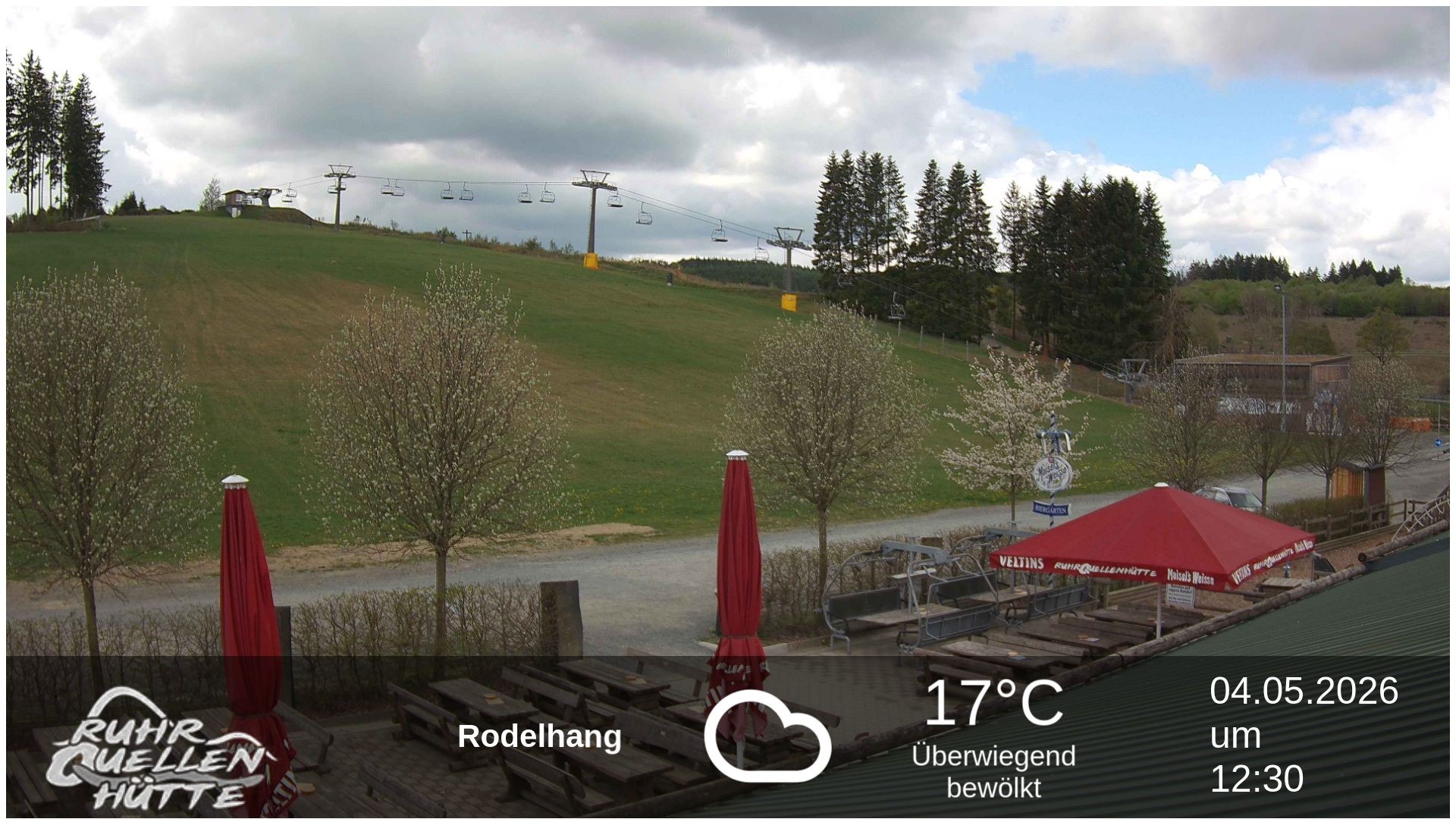 Archived image Webcam Ruhrquelle Winterberg Lower station