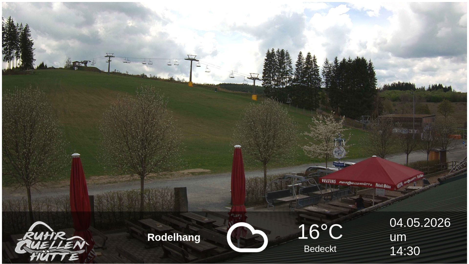 Archived image Webcam Ruhrquelle Winterberg Lower station