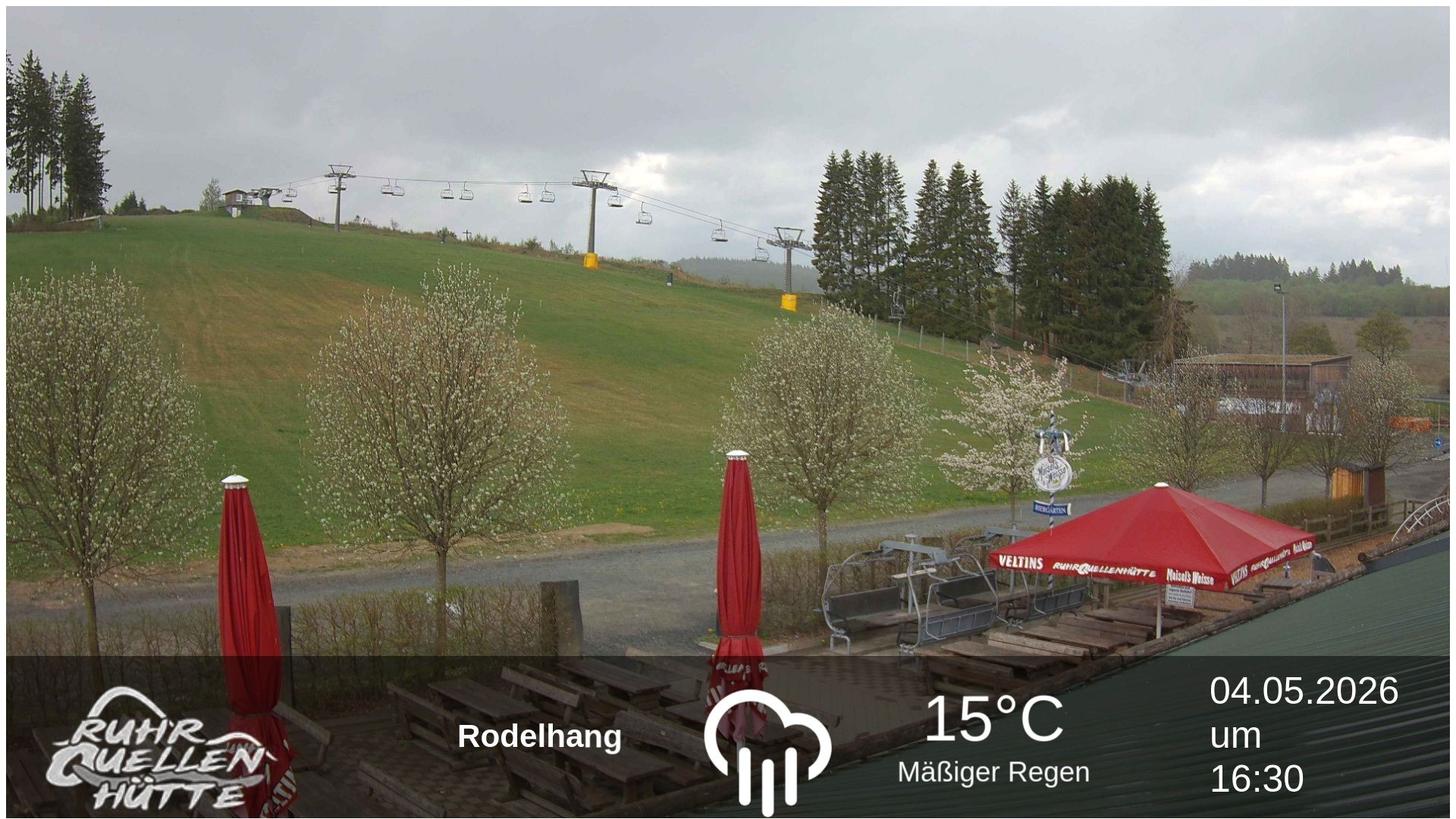 Archived image Webcam Ruhrquelle Winterberg Lower station