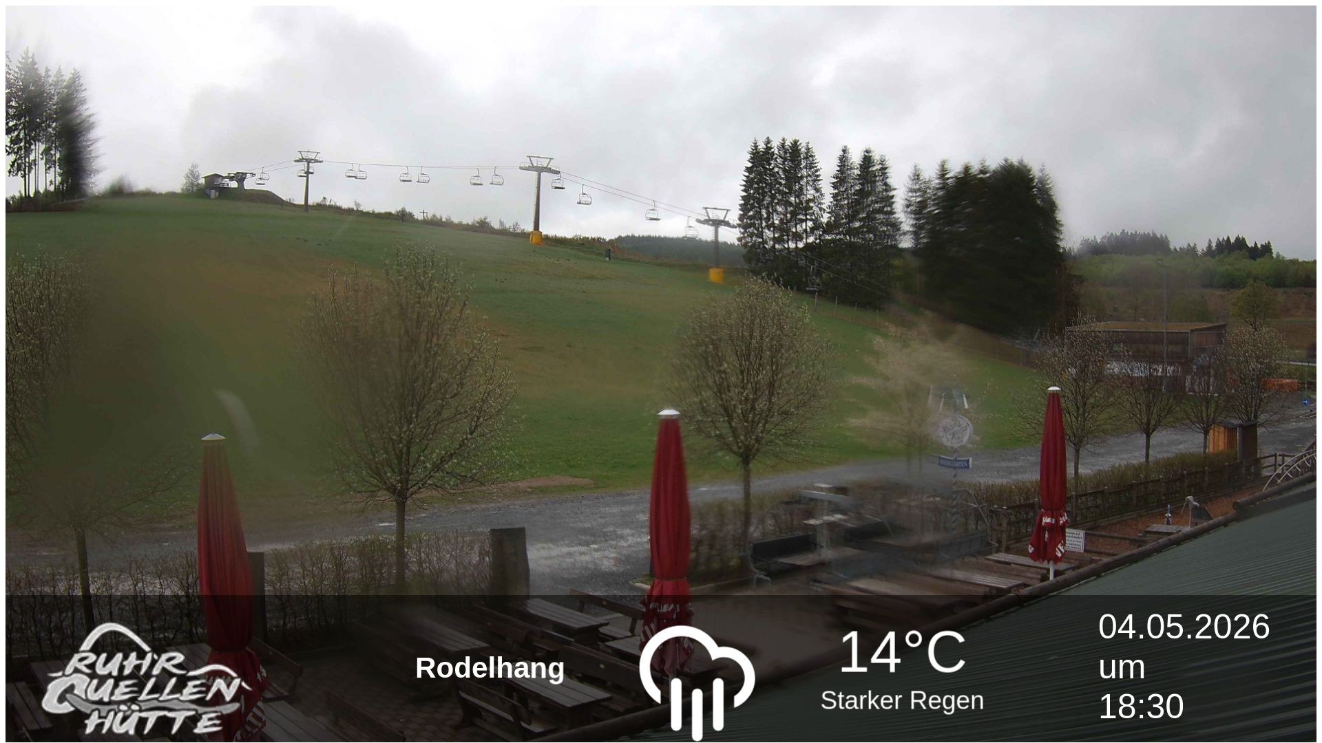 Archived image Webcam Ruhrquelle Winterberg Lower station