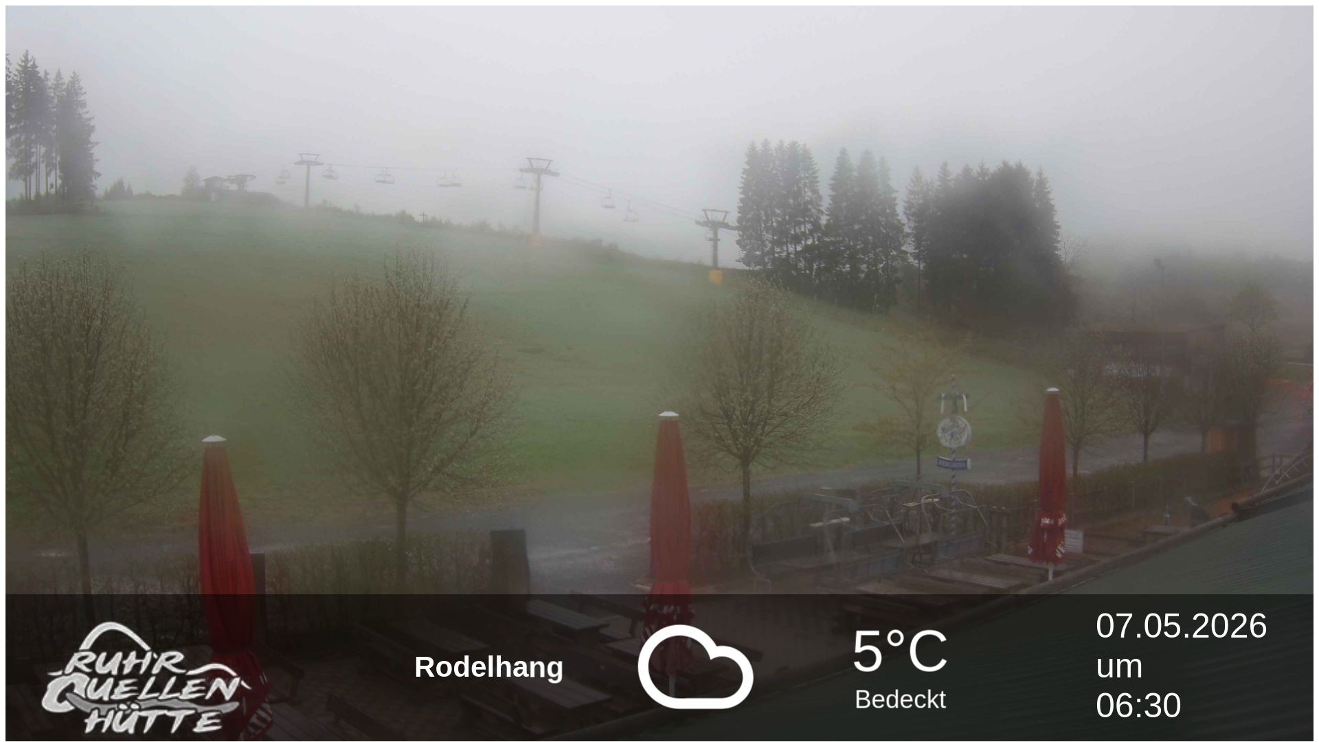Archived image Webcam Ruhrquelle Winterberg Lower station