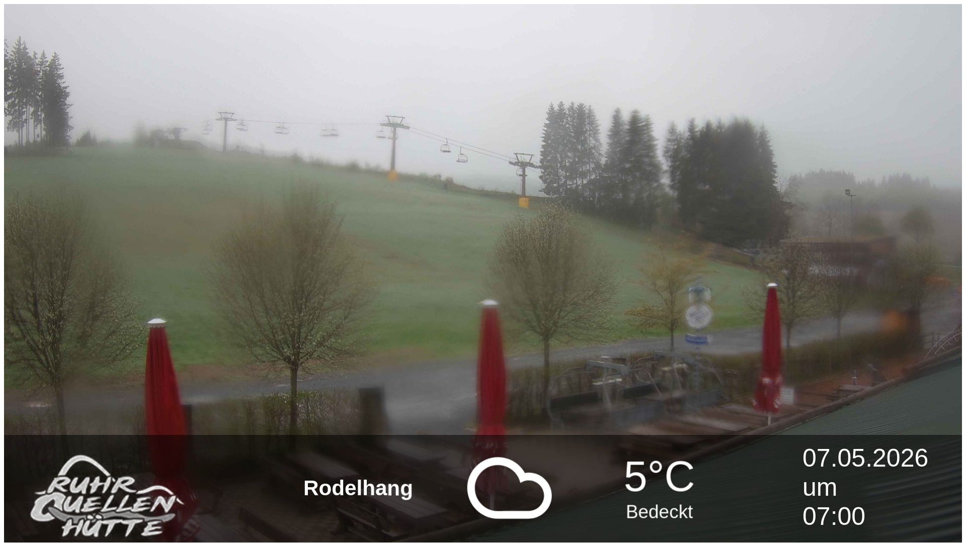 Archived image Webcam Ruhrquelle Winterberg Lower station