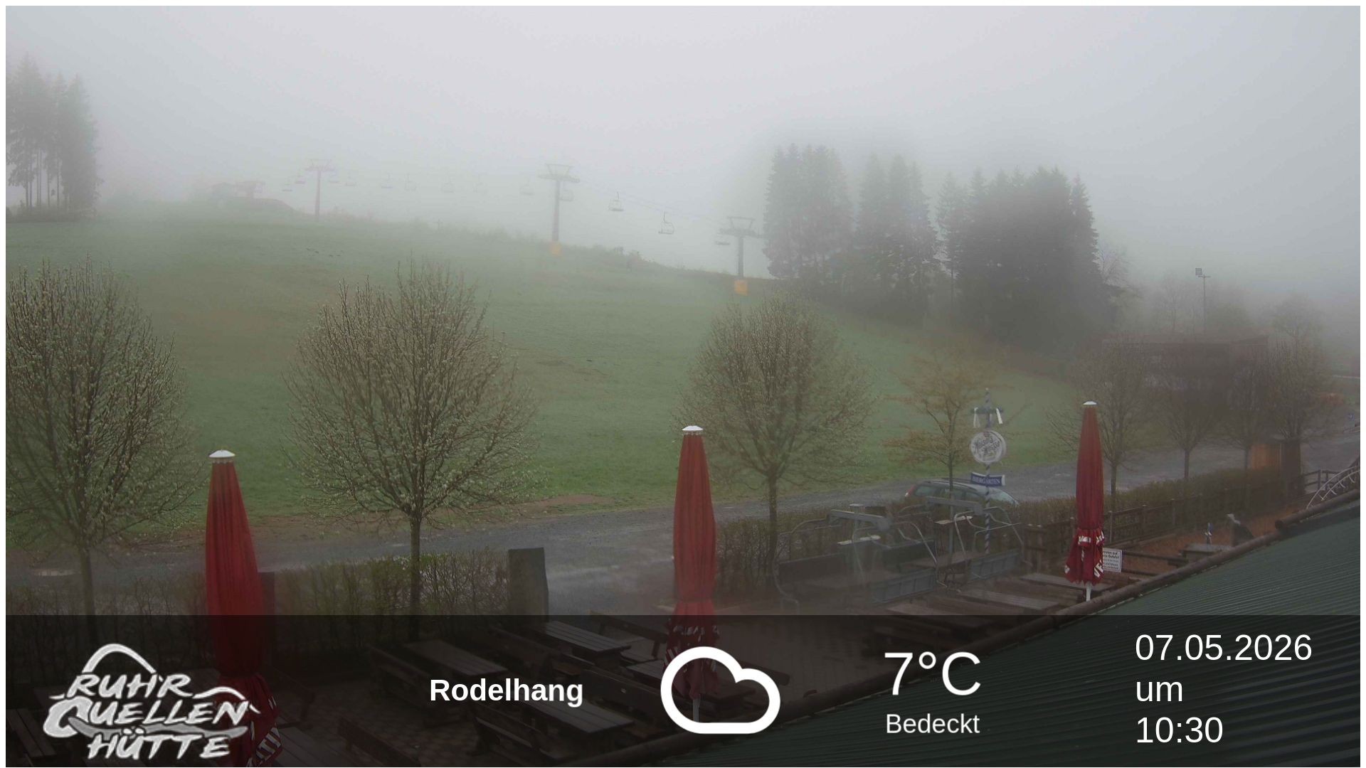 Archived image Webcam Ruhrquelle Winterberg Lower station
