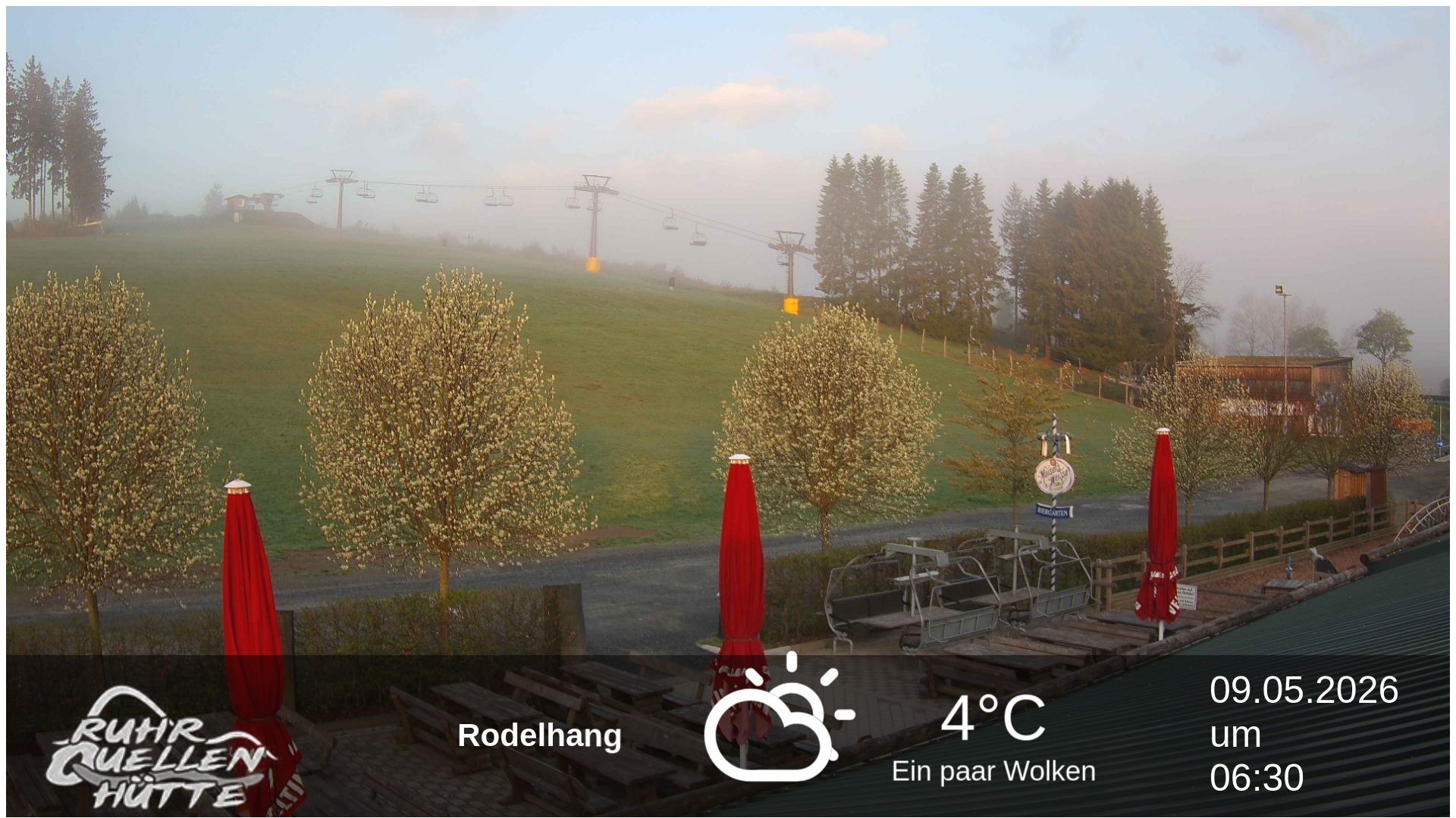 Archived image Webcam Ruhrquelle Winterberg Lower station