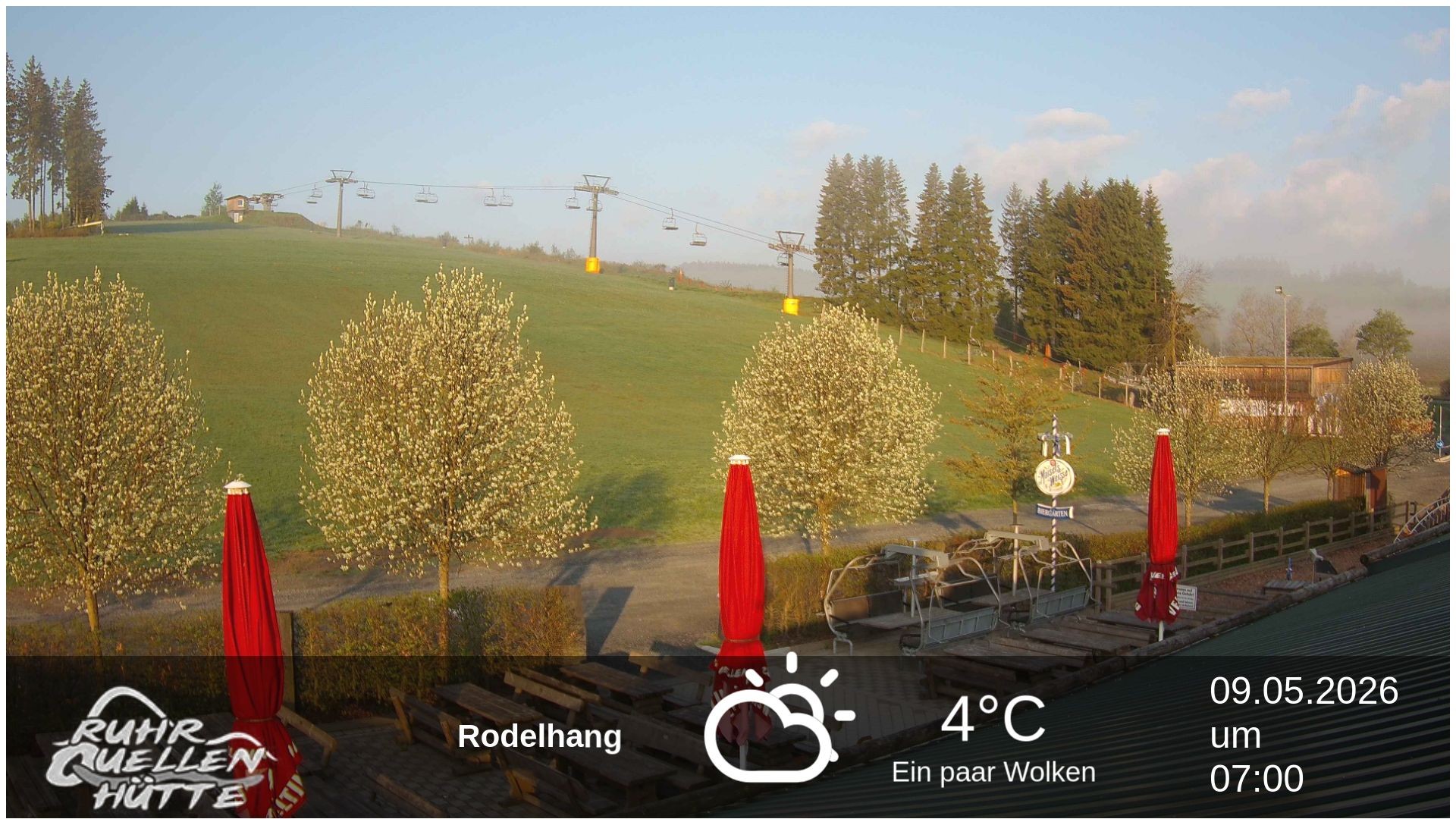 Archived image Webcam Ruhrquelle Winterberg Lower station