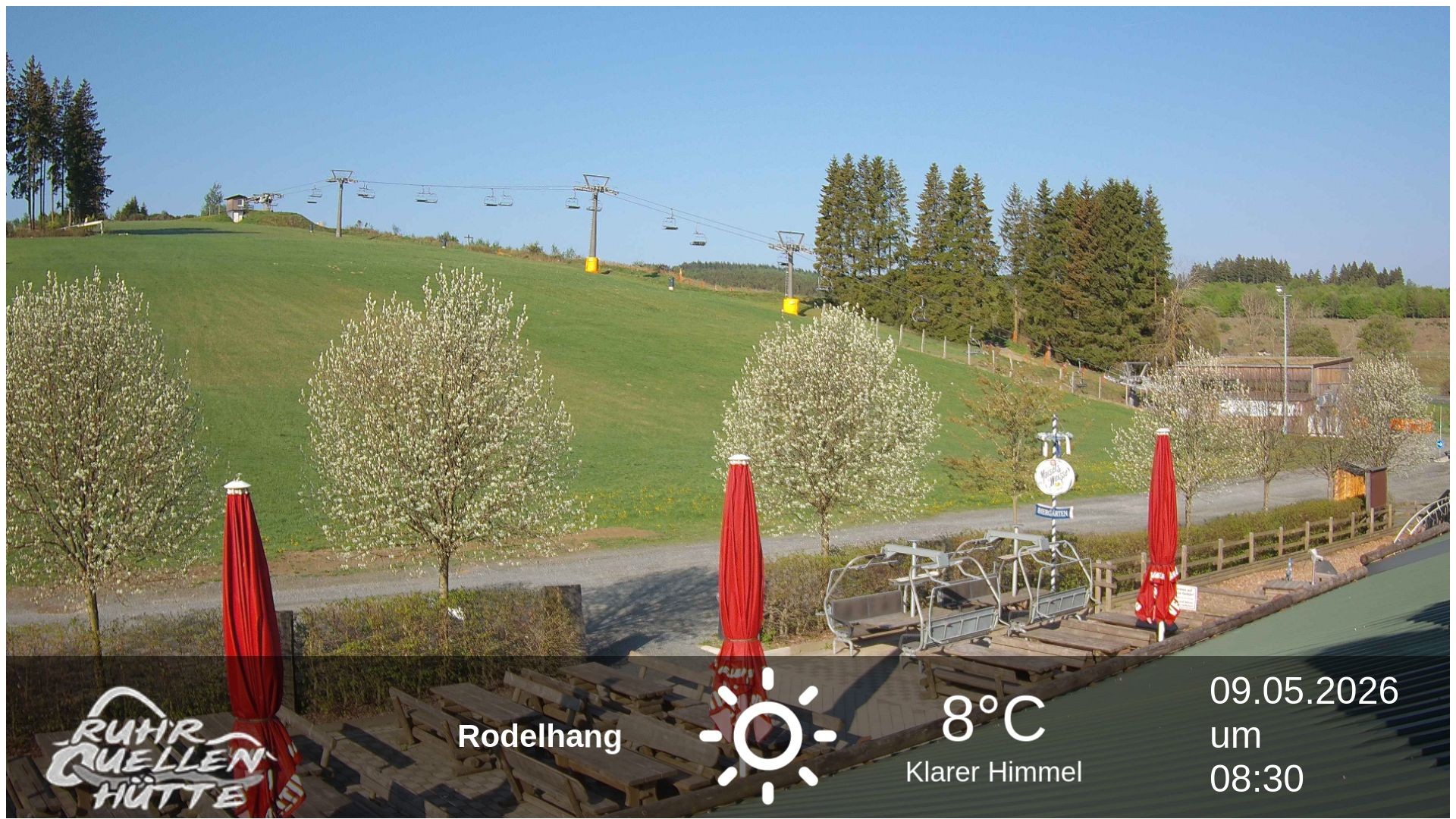 Archived image Webcam Ruhrquelle Winterberg Lower station