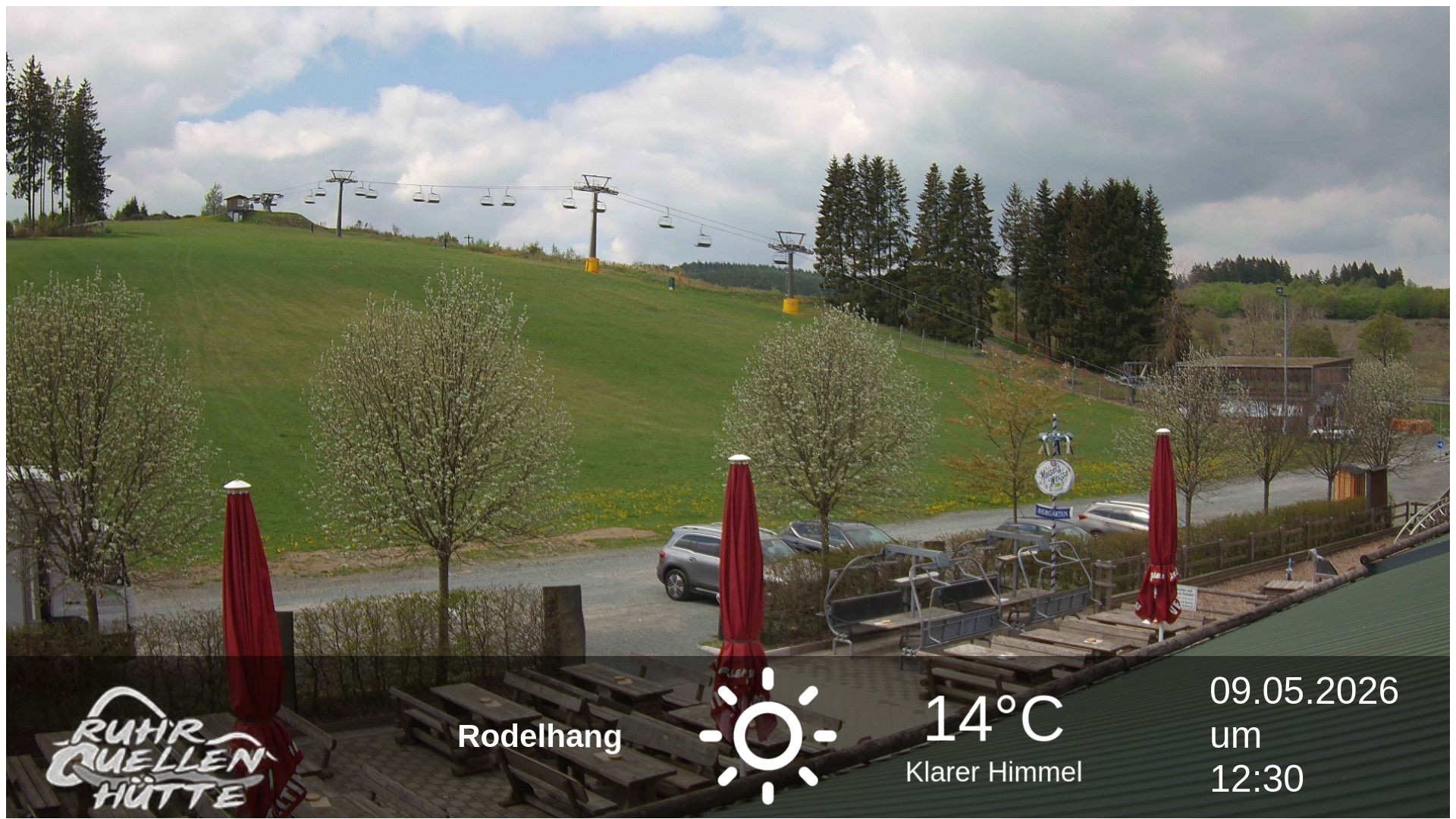 Archived image Webcam Ruhrquelle Winterberg Lower station