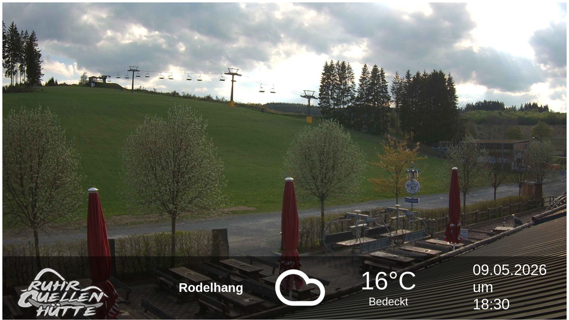 Archived image Webcam Ruhrquelle Winterberg Lower station