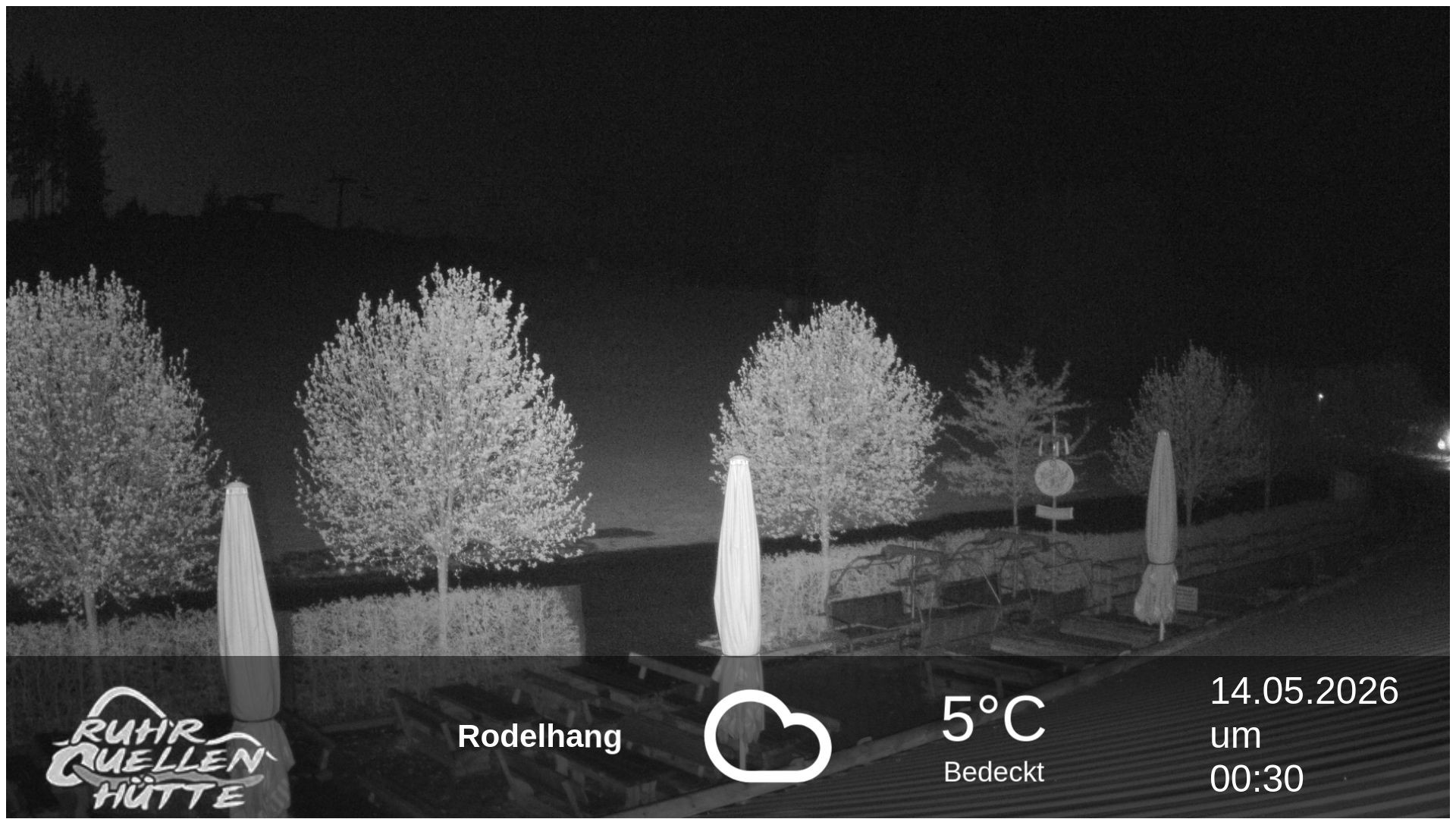 Archived image Webcam Ruhrquelle Winterberg Lower station