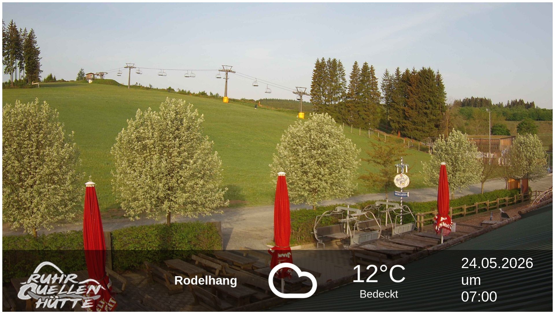 Archived image Webcam Ruhrquelle Winterberg Lower station