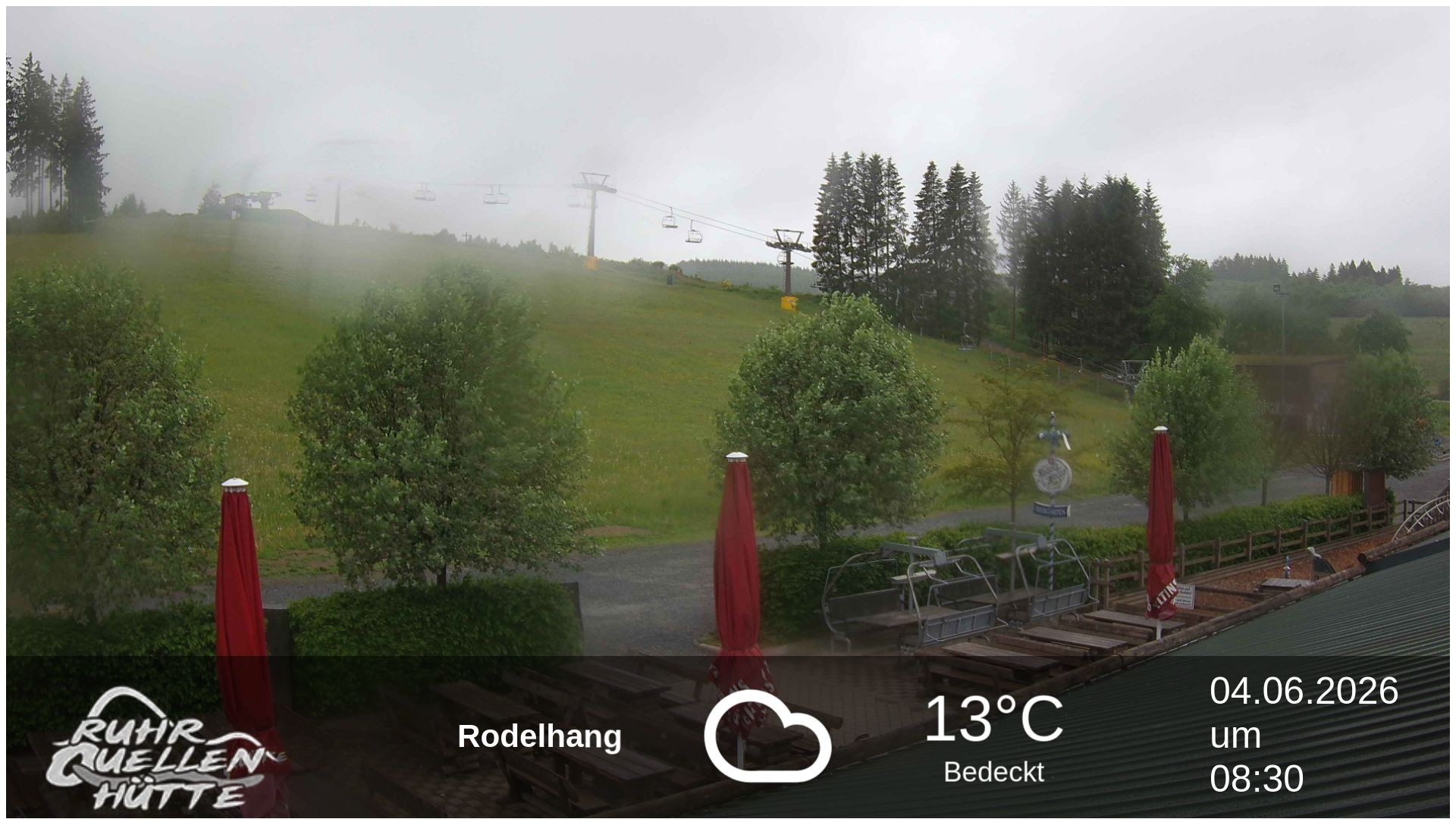 Archived image Webcam Ruhrquelle Winterberg Lower station