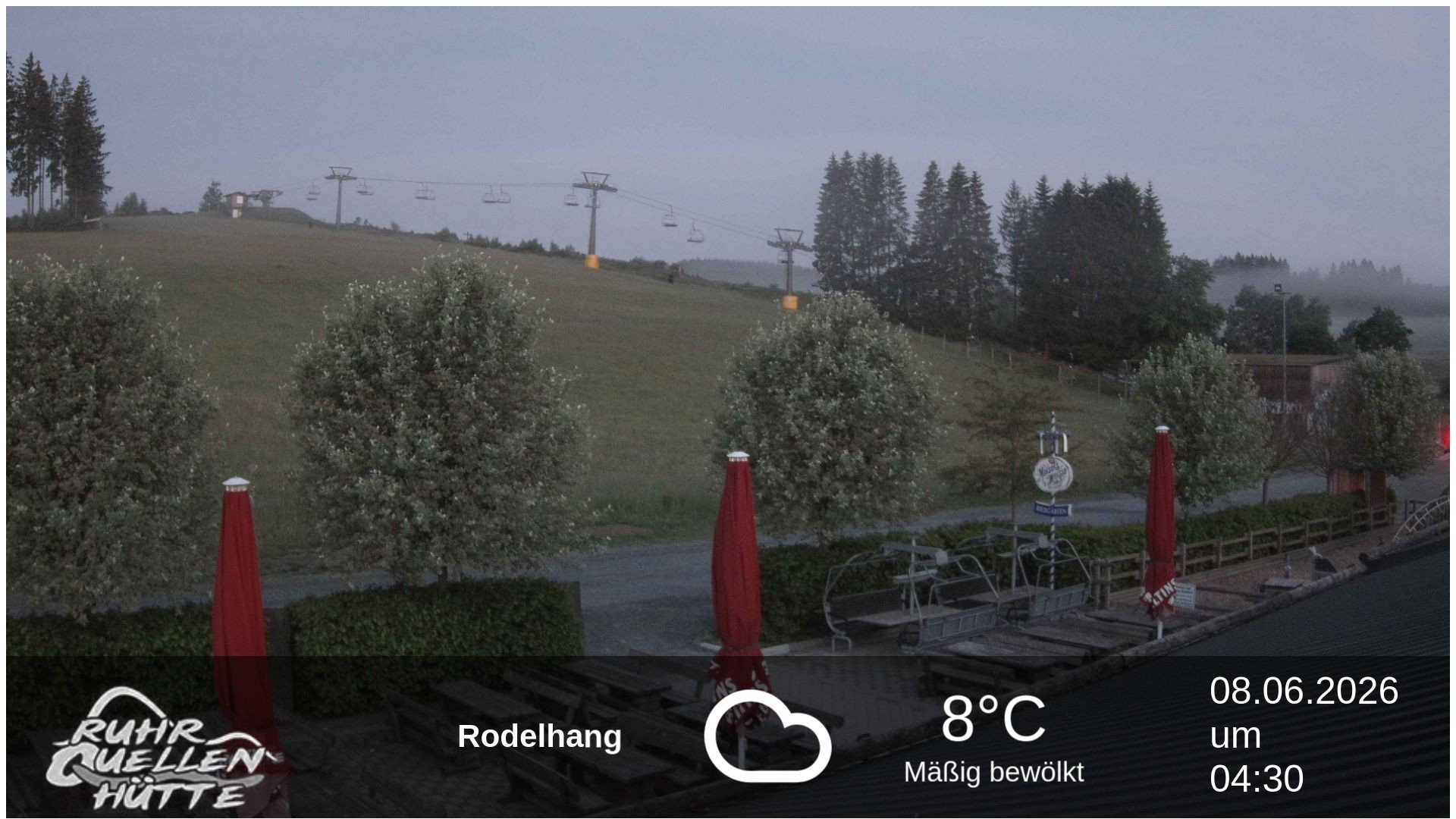 Archived image Webcam Ruhrquelle Winterberg Lower station