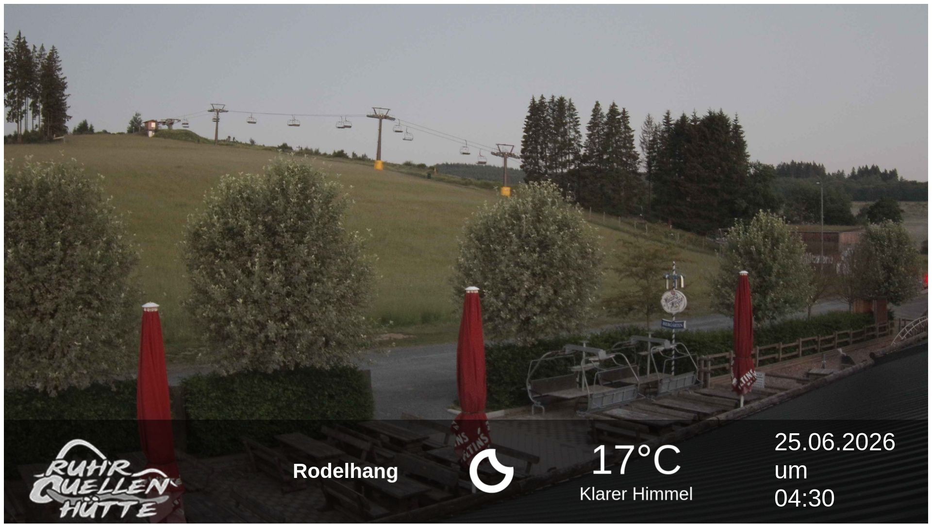 Archived image Webcam Ruhrquelle Winterberg Lower station