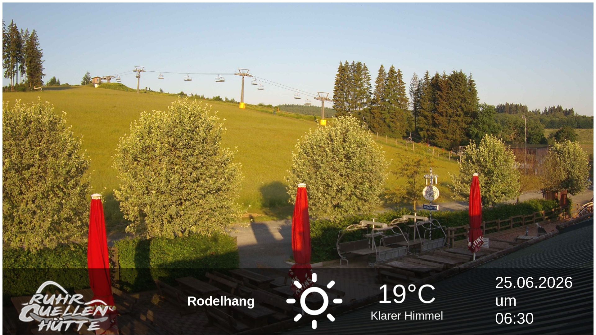 Archived image Webcam Ruhrquelle Winterberg Lower station